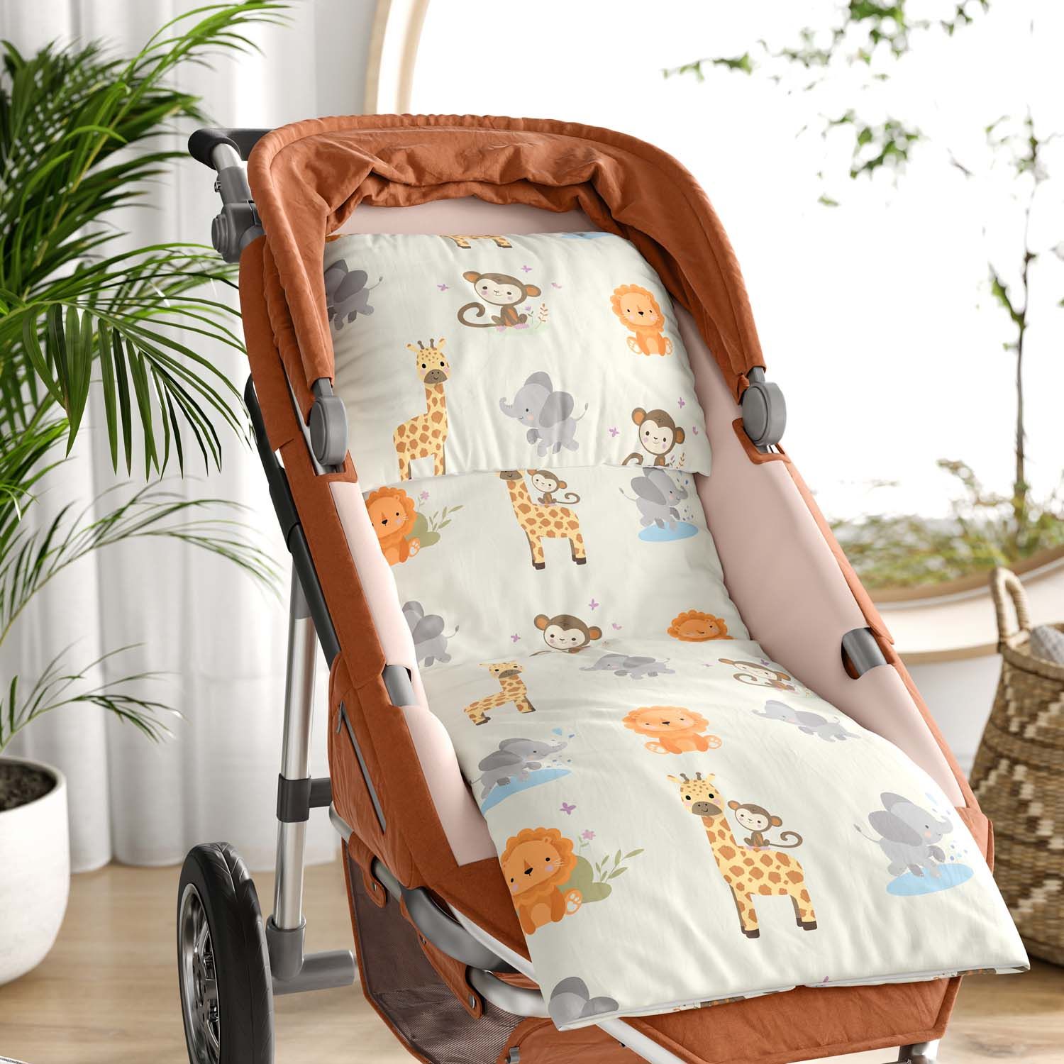 Jogo de Lençol para Carrinho Selva Baby