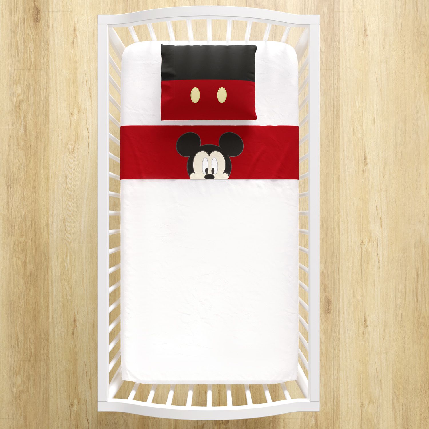 Jogo de Lençol Berço Amiguinho Mickey Mouse 3 Peças