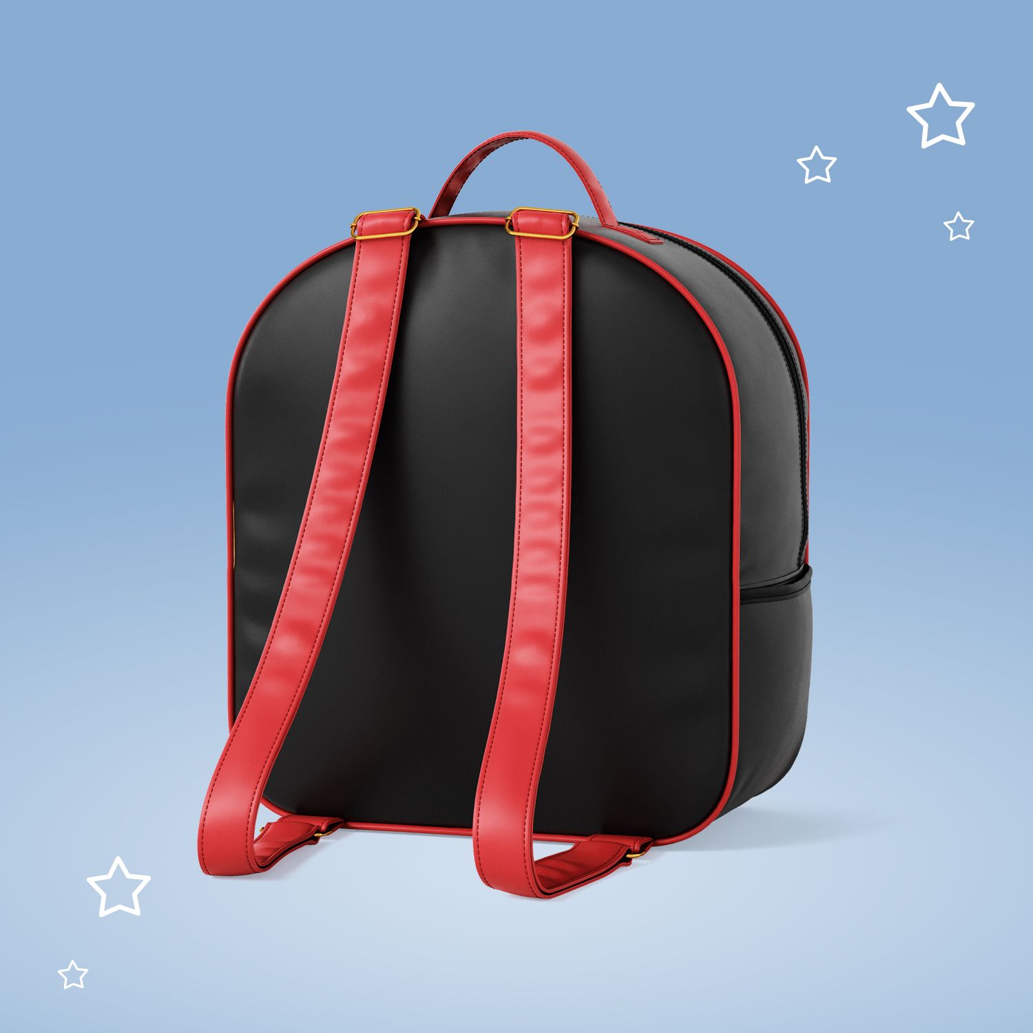 Mochila Maternidade Mickey Mouse Preto e Vermelho 36cm