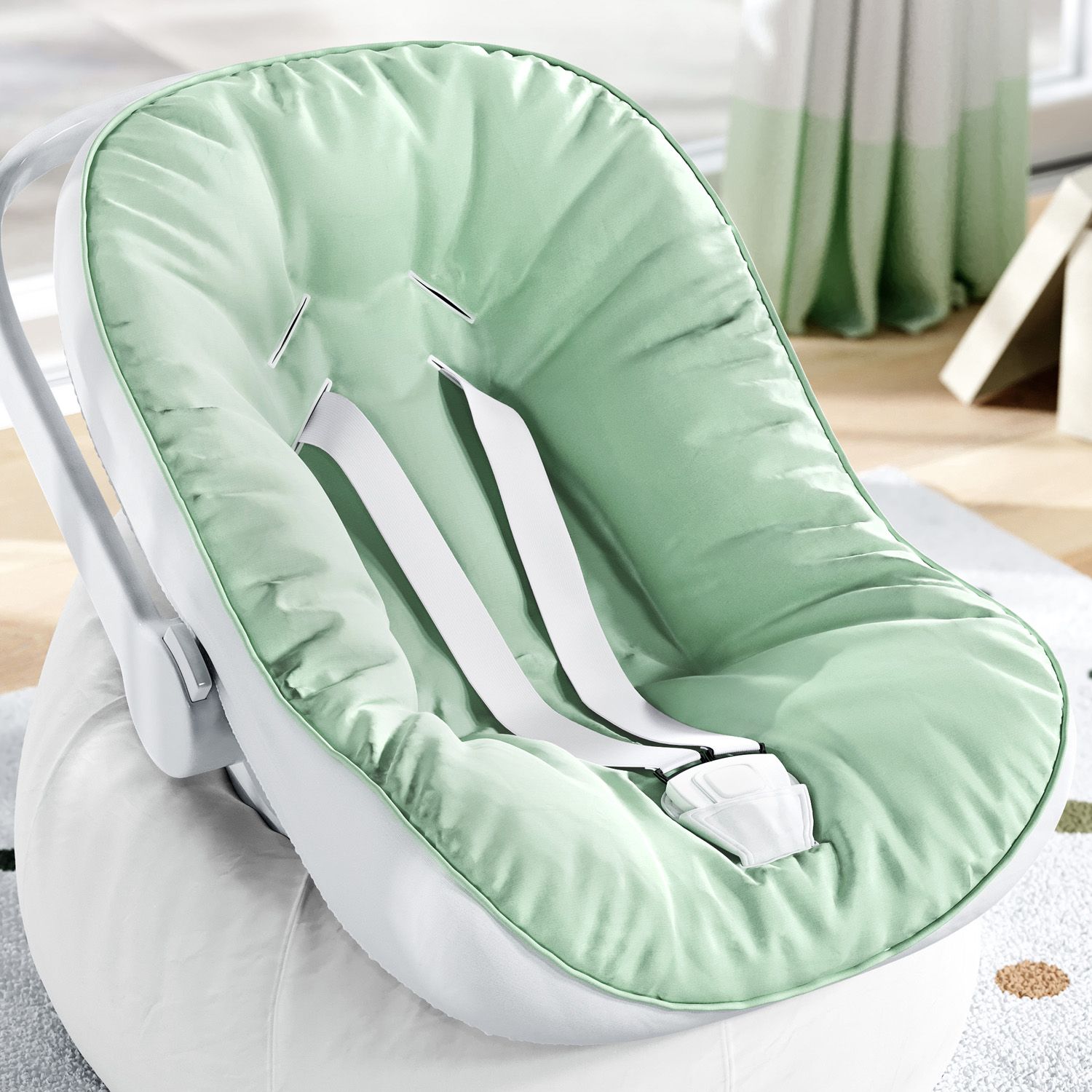 Capa de Bebê Conforto com Protetor de Cinto Verde