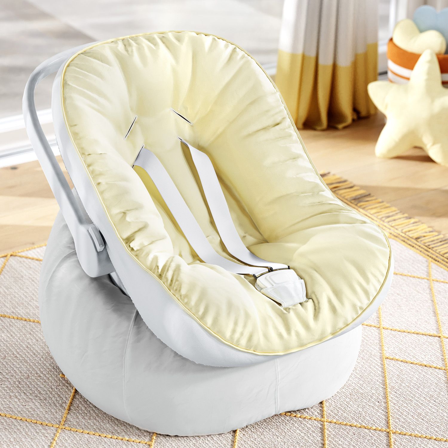 Capa de Bebê Conforto com Protetor de Cinto Amarelo  - imagem 2