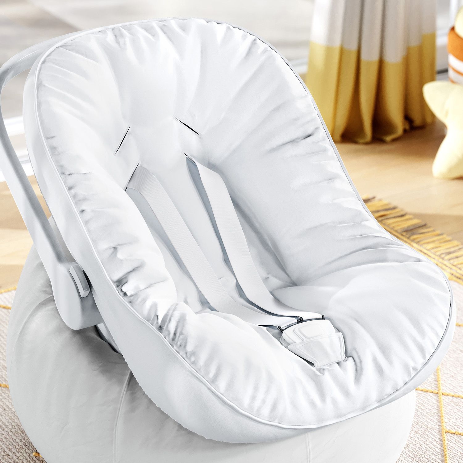 Capa de Bebê Conforto com Protetor de Cinto Branco