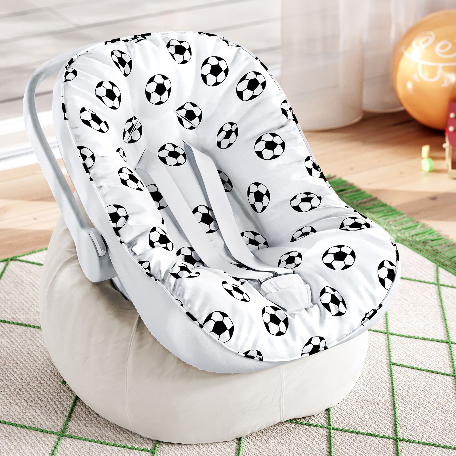 Capa de Carrinho com Protetor de Cinto Futebol