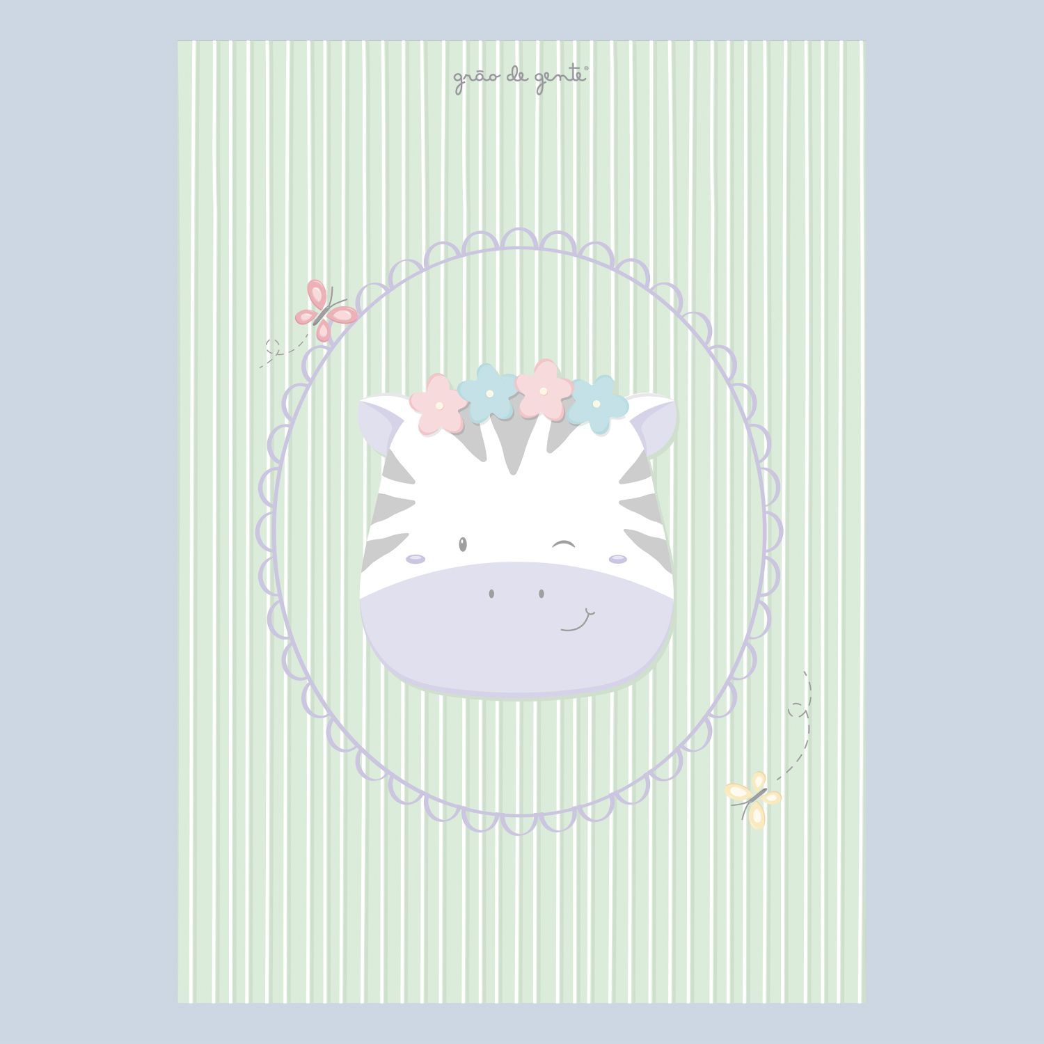 Pôster Adesivo Zebrinha Colorida