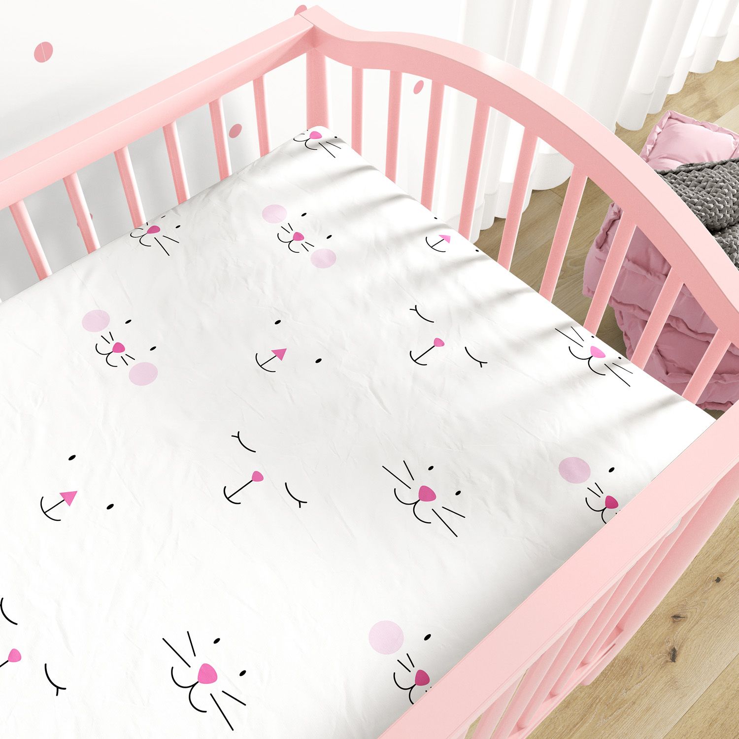 Lençol Berço com Elástico Amiguinhos Azul