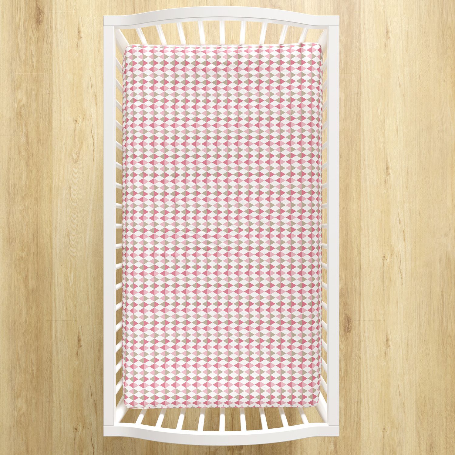 Lençol Berço com Elástico Triângulos Azul