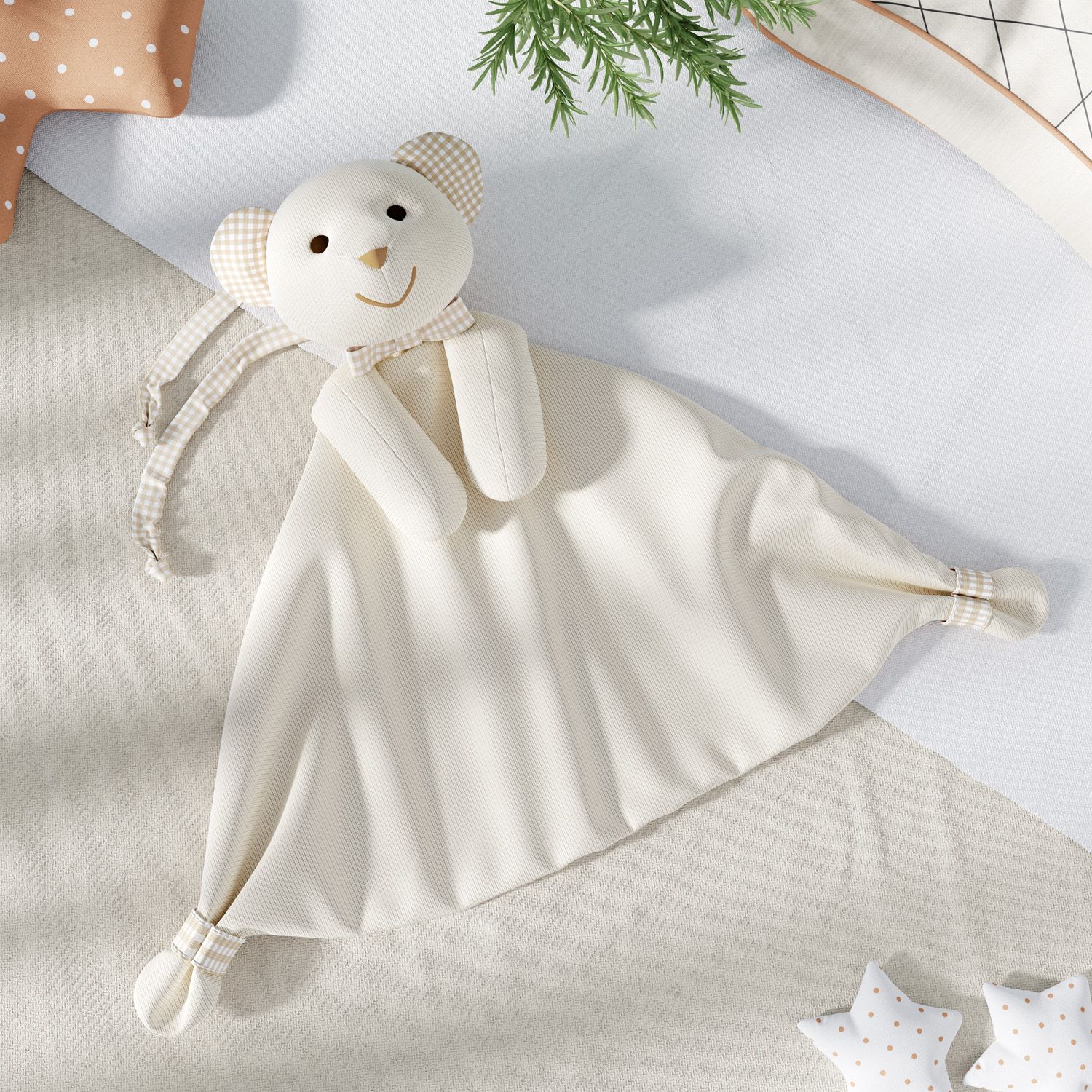 Naninha de Bebê Ursinho Branco