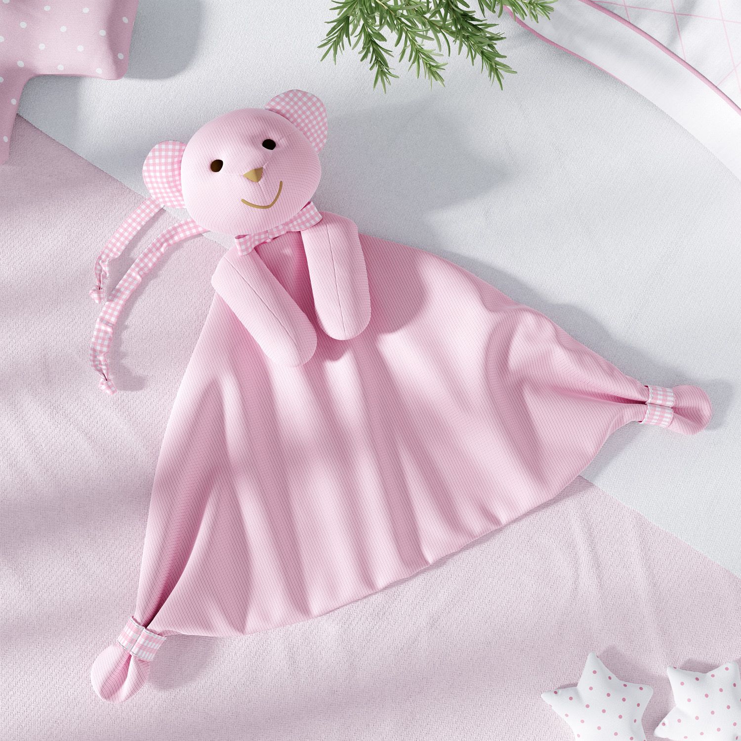 Naninha de Bebê Ursinho Branco