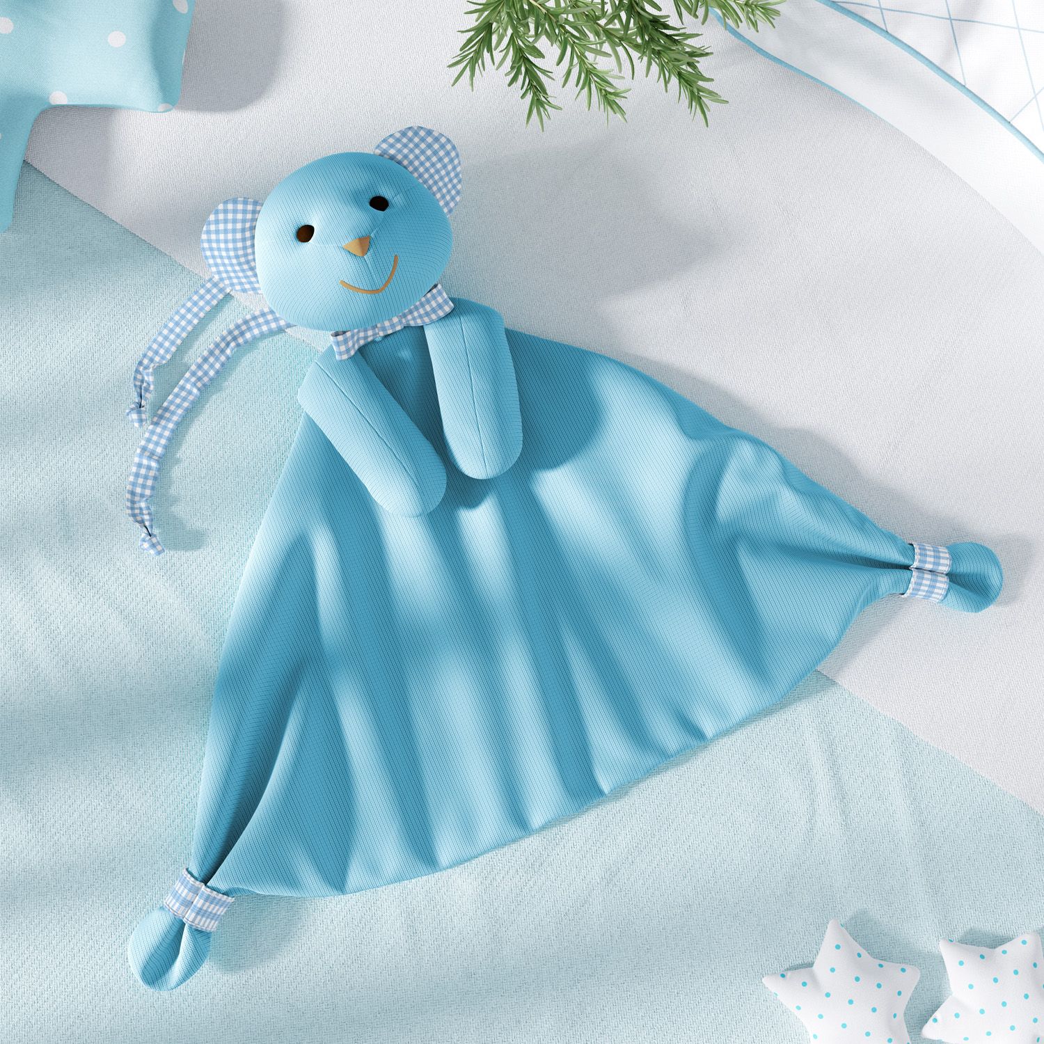 Naninha de Bebê Ursinho Branco