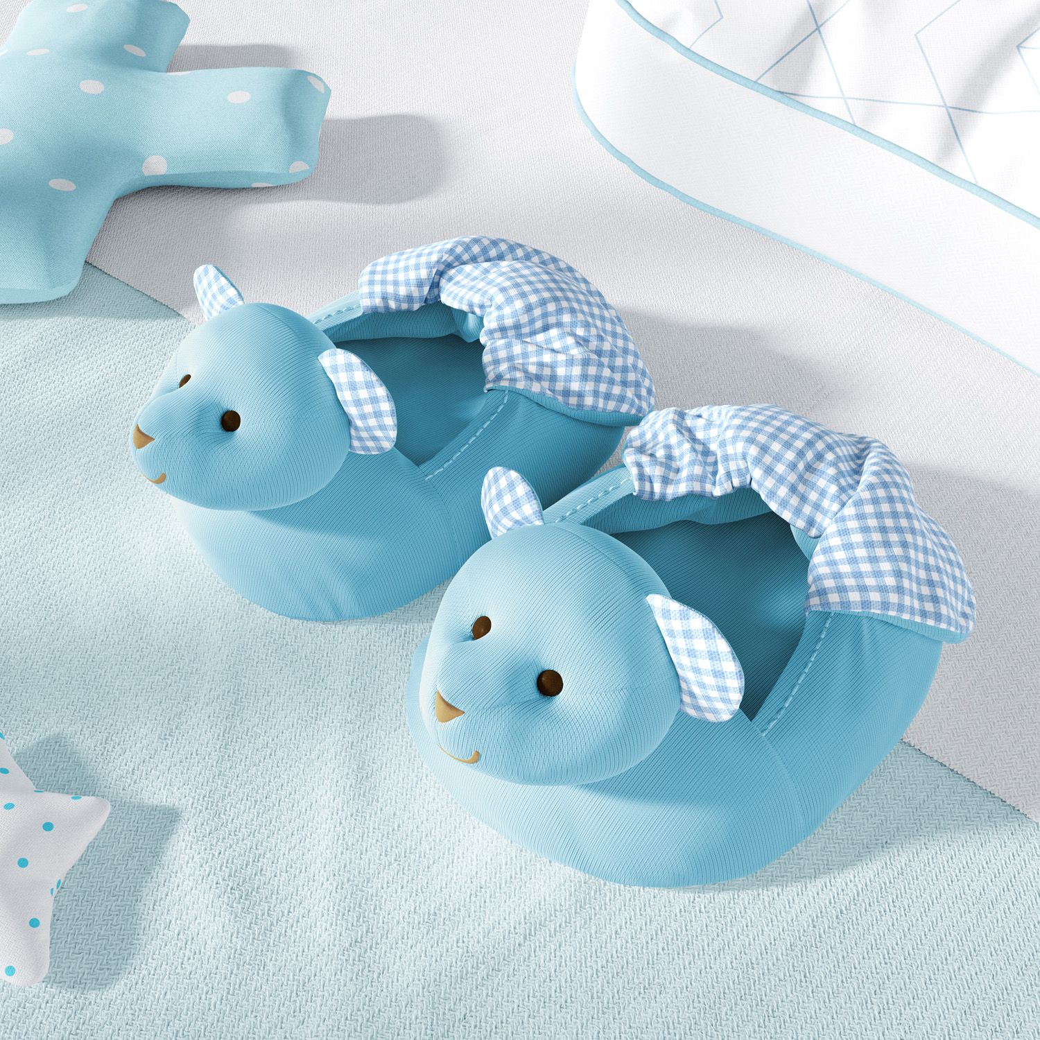 Pantufa de Bebê Ursinho Branco