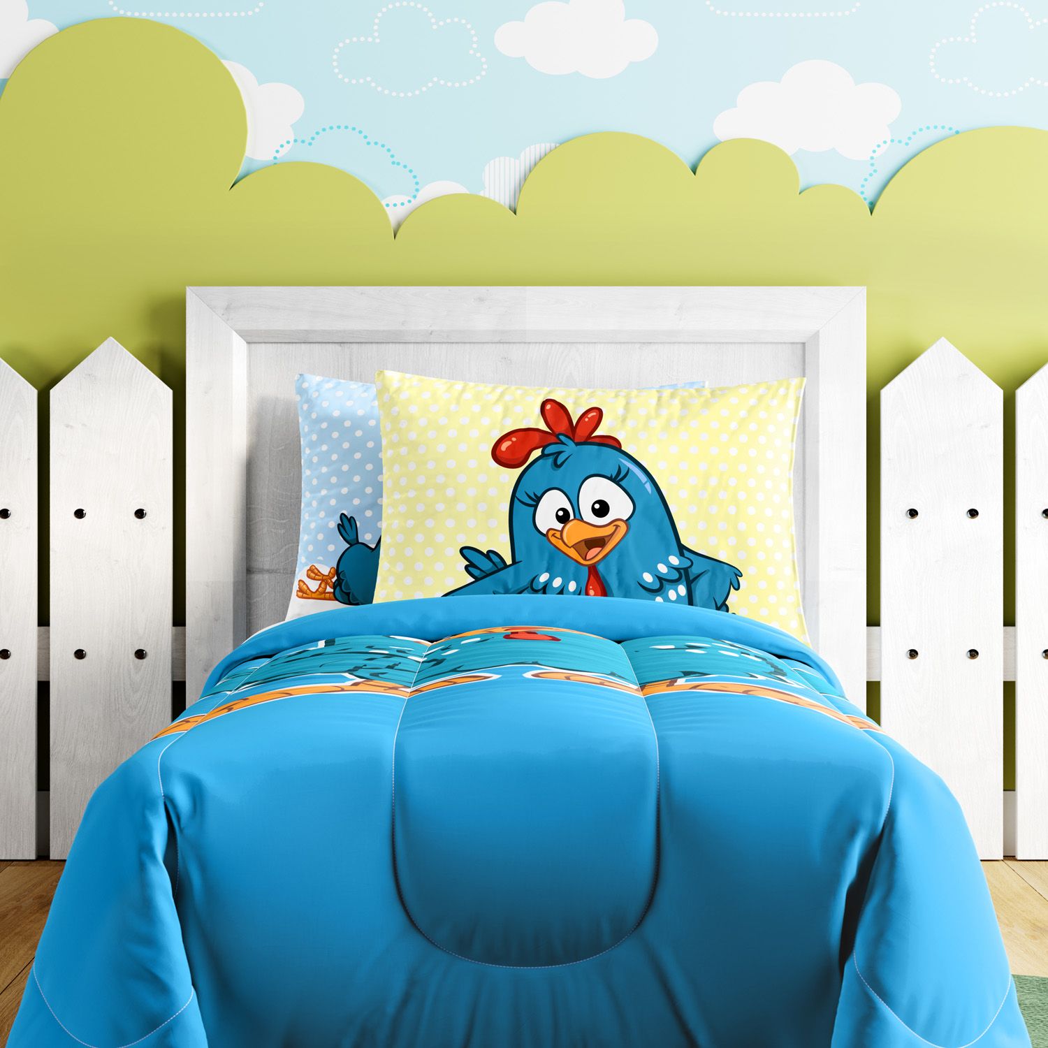 Kit Cama Infantil Solteiro Galinha Pintadinha