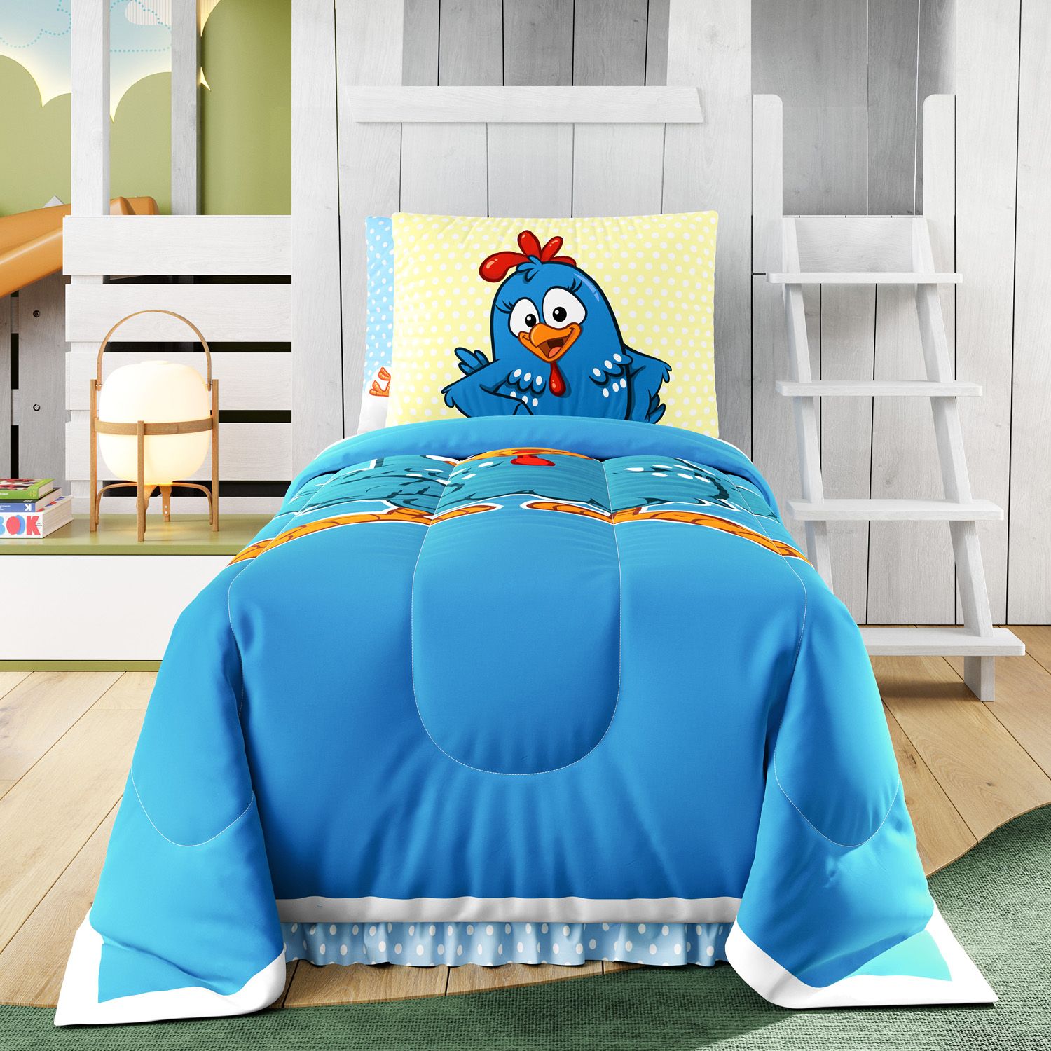 Kit Cama Infantil Solteiro Galinha Pintadinha