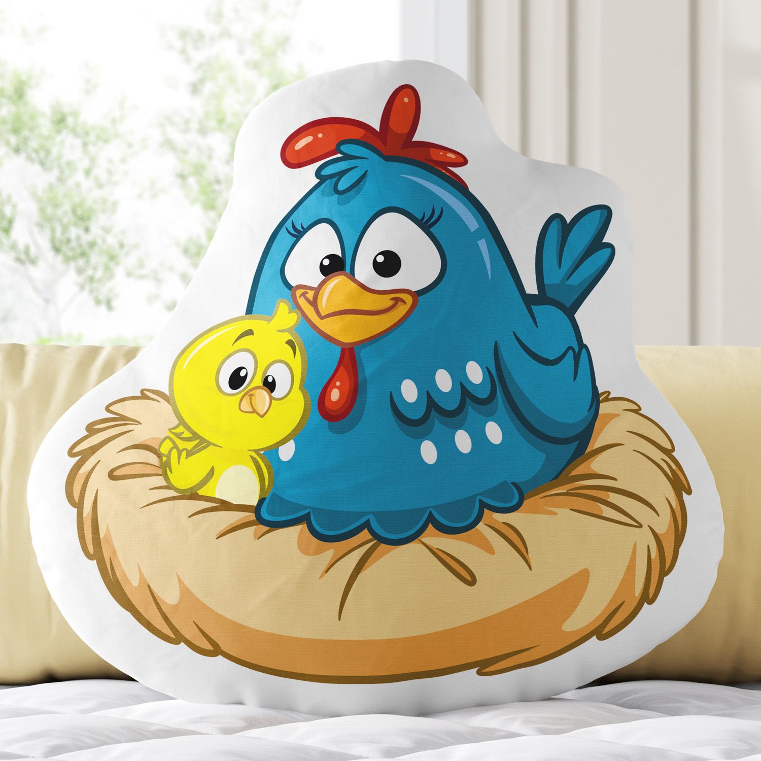 Almofada Galinha Pintadinha e Pintinho Amarelinho 36cm