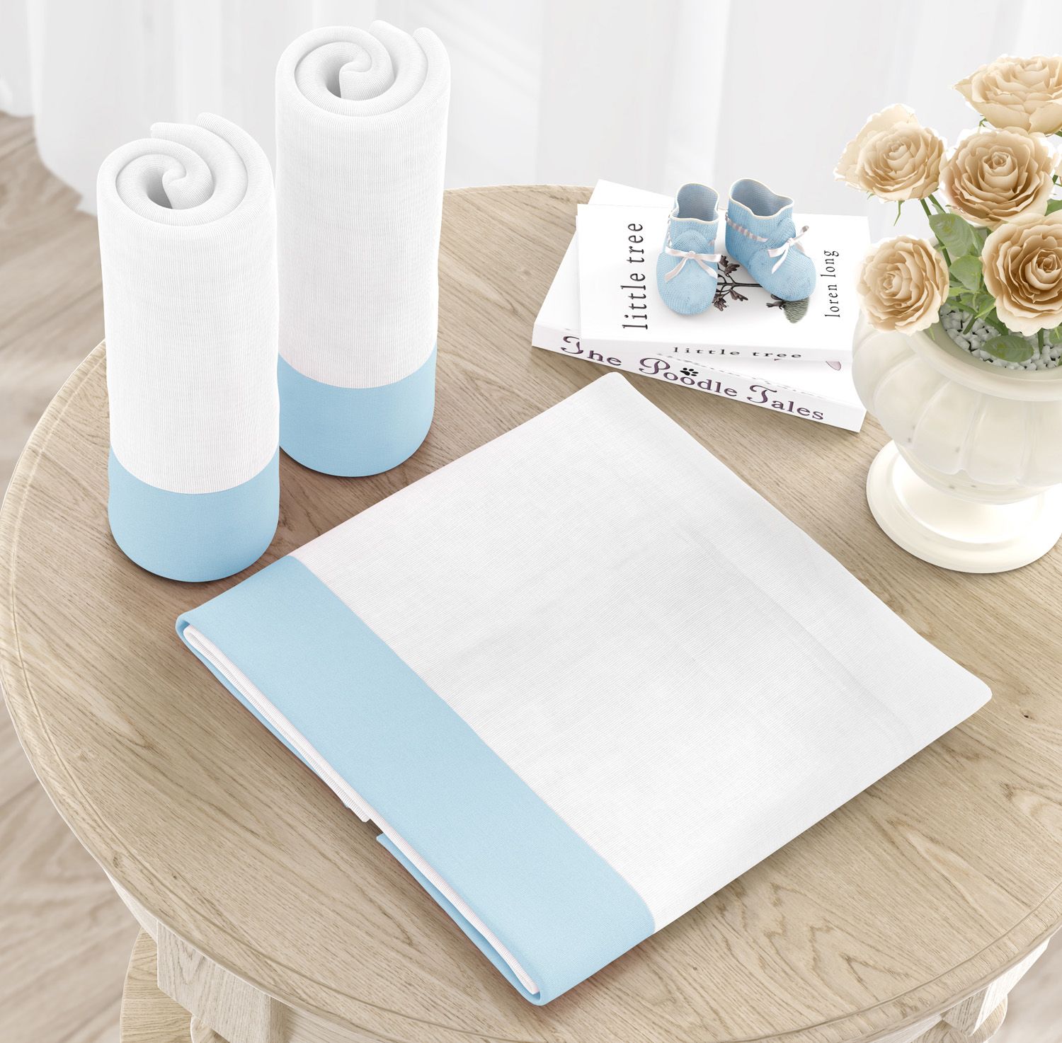 Jogo Fraldas de Ombro Barra Azul 3 Peças