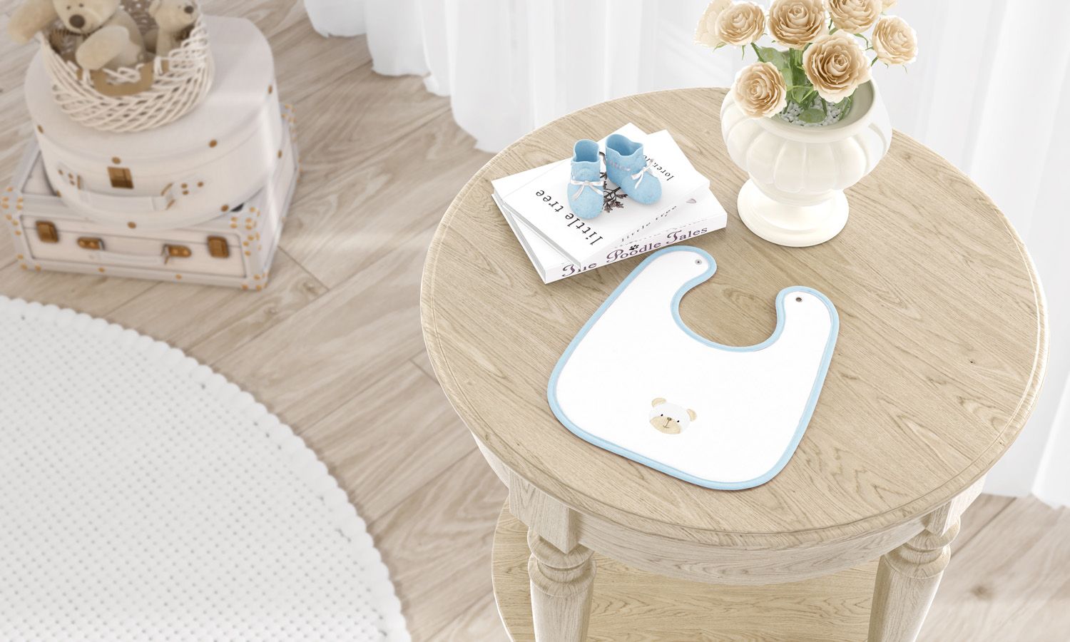 Babador Ursinho Branco