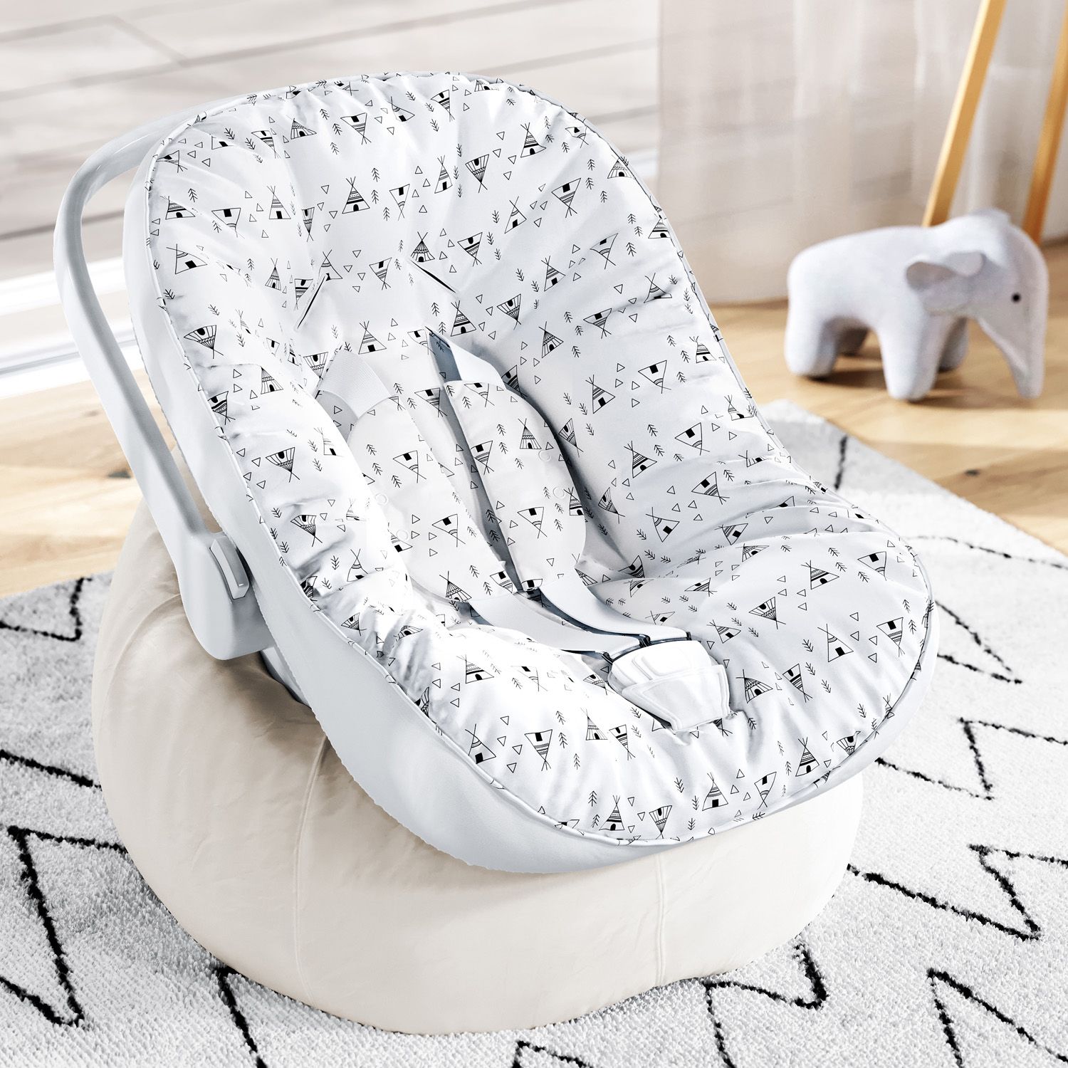 Capa de Carrinho com Protetor de Cinto Cabana Escandinava