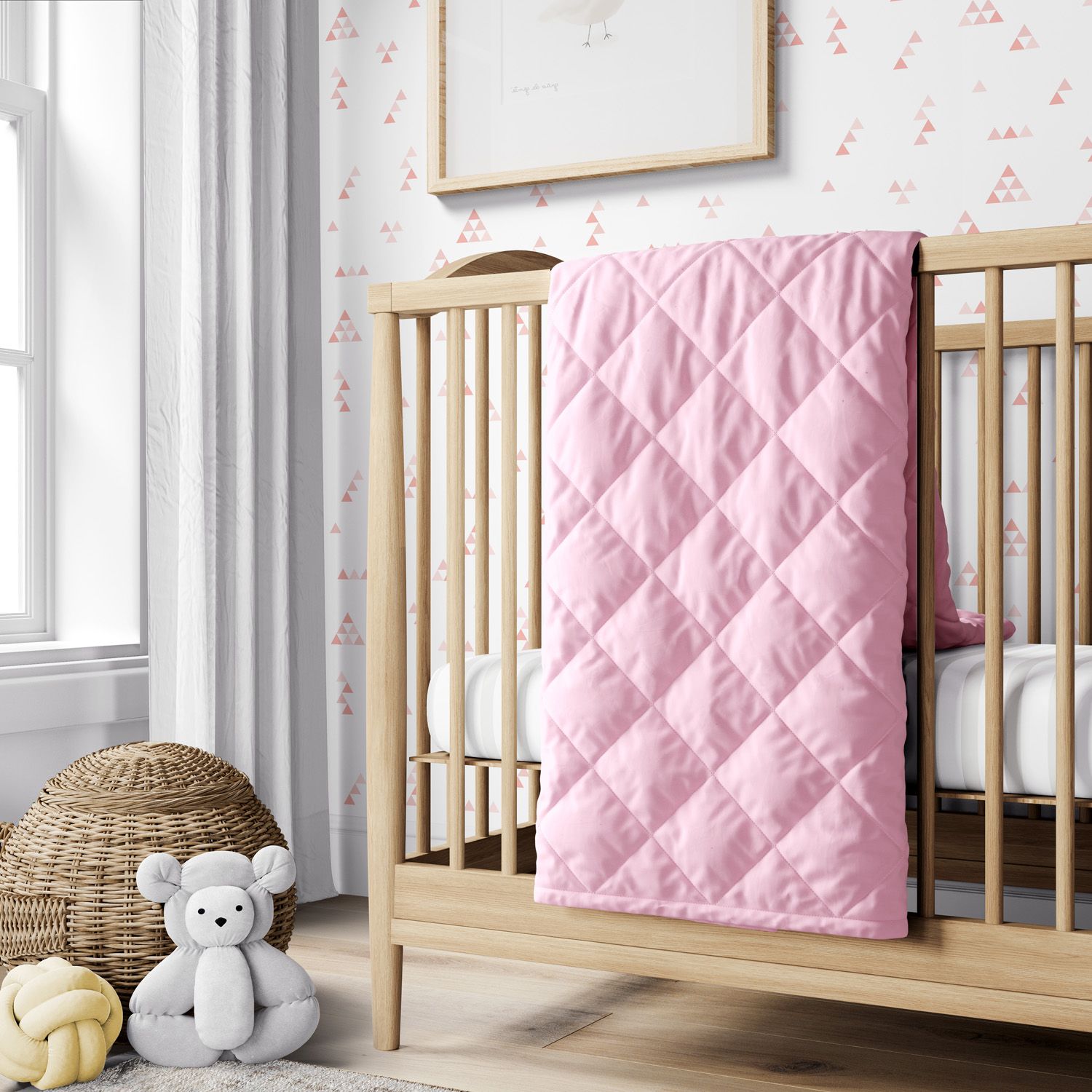 Edredom de Berço Rosa Chiclete