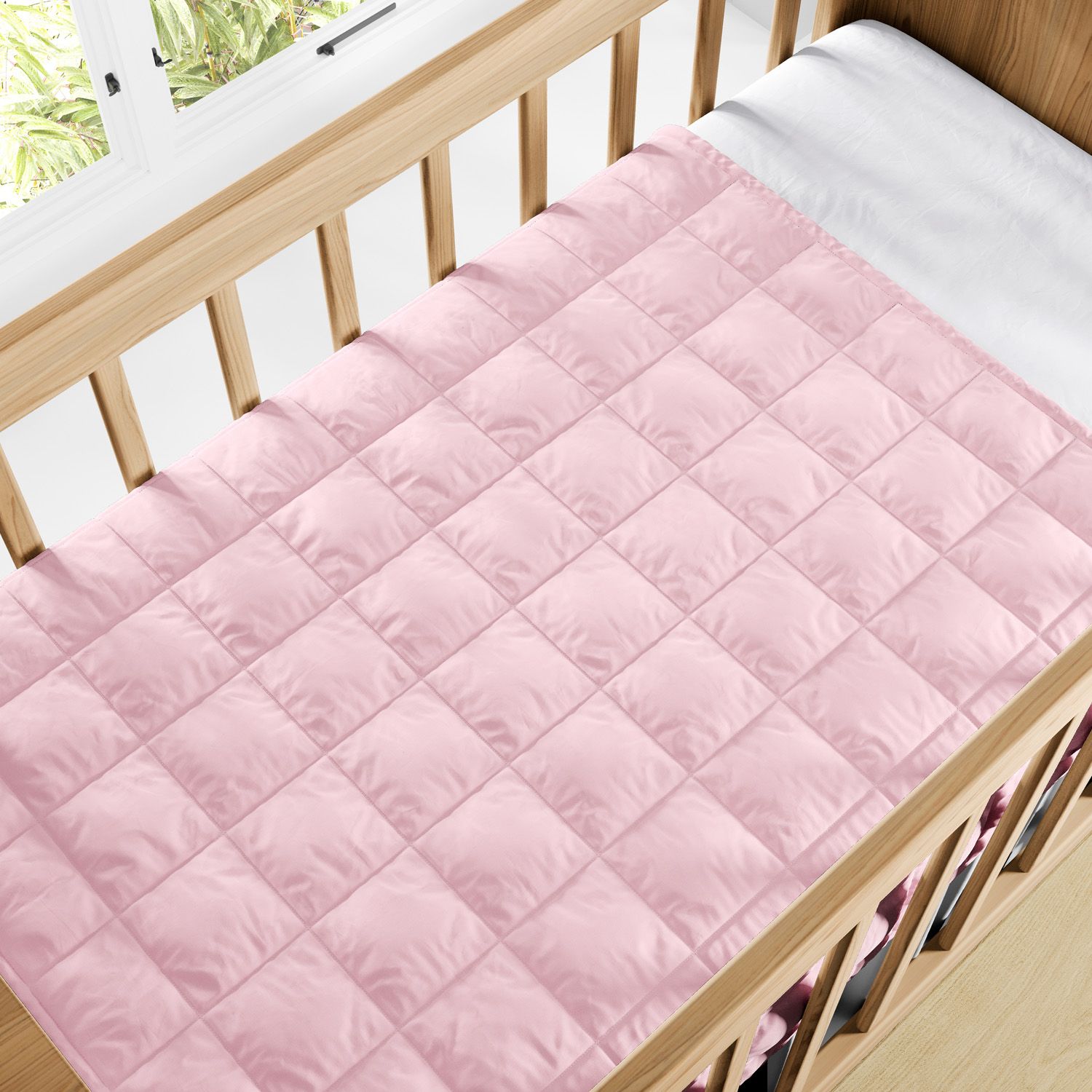 Edredom de Berço Corações Rosa