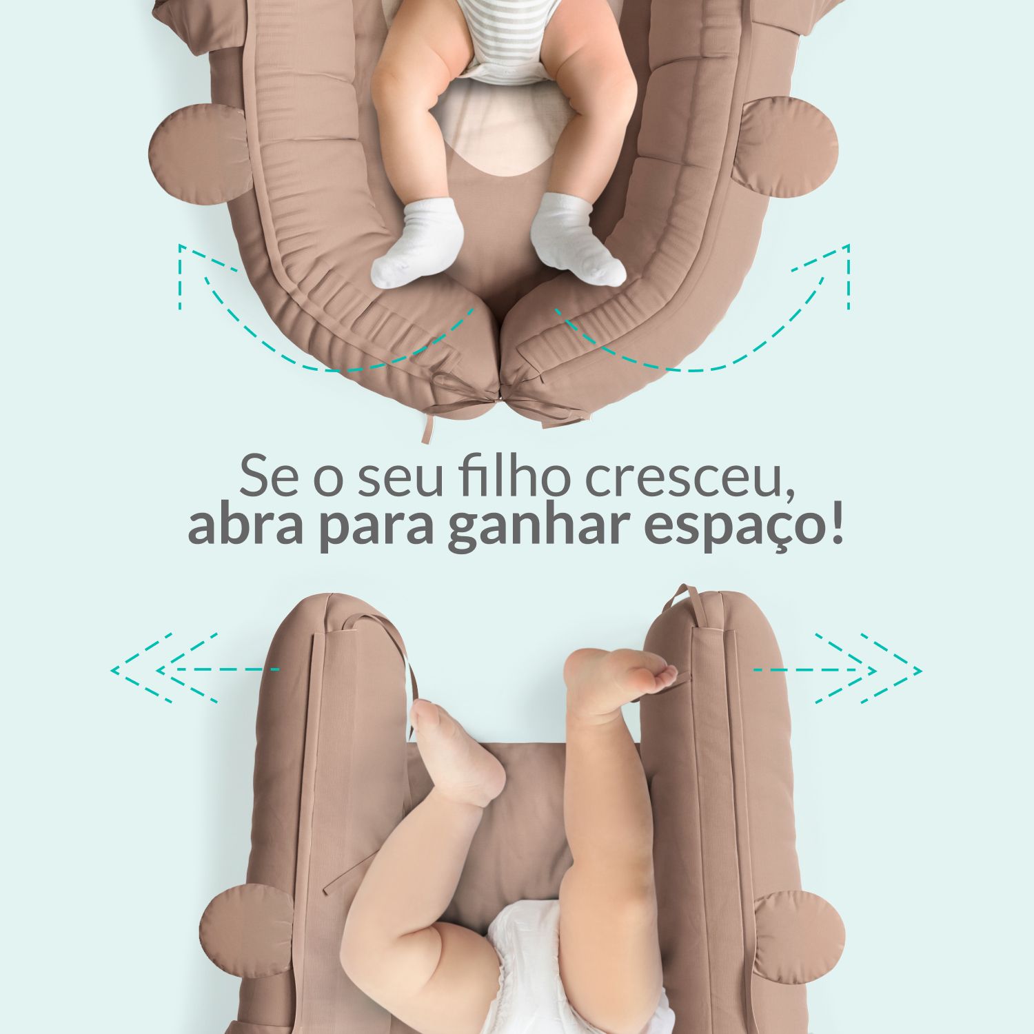 Ninho para Bebê Redutor de Berço Amiguinho Macaquinho 80cm