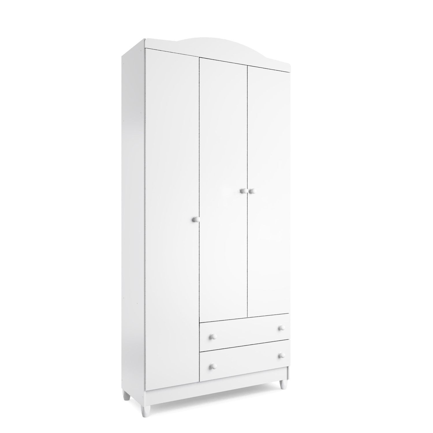 Guarda Roupa Infantil Branco 3 Portas Meli