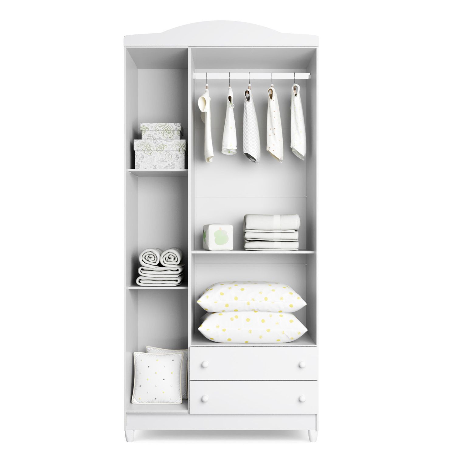 Guarda Roupa Infantil Branco 3 Portas Meli