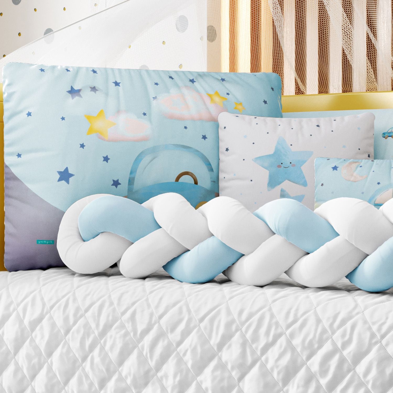 Kit Berço Trança Carrinho Estrela