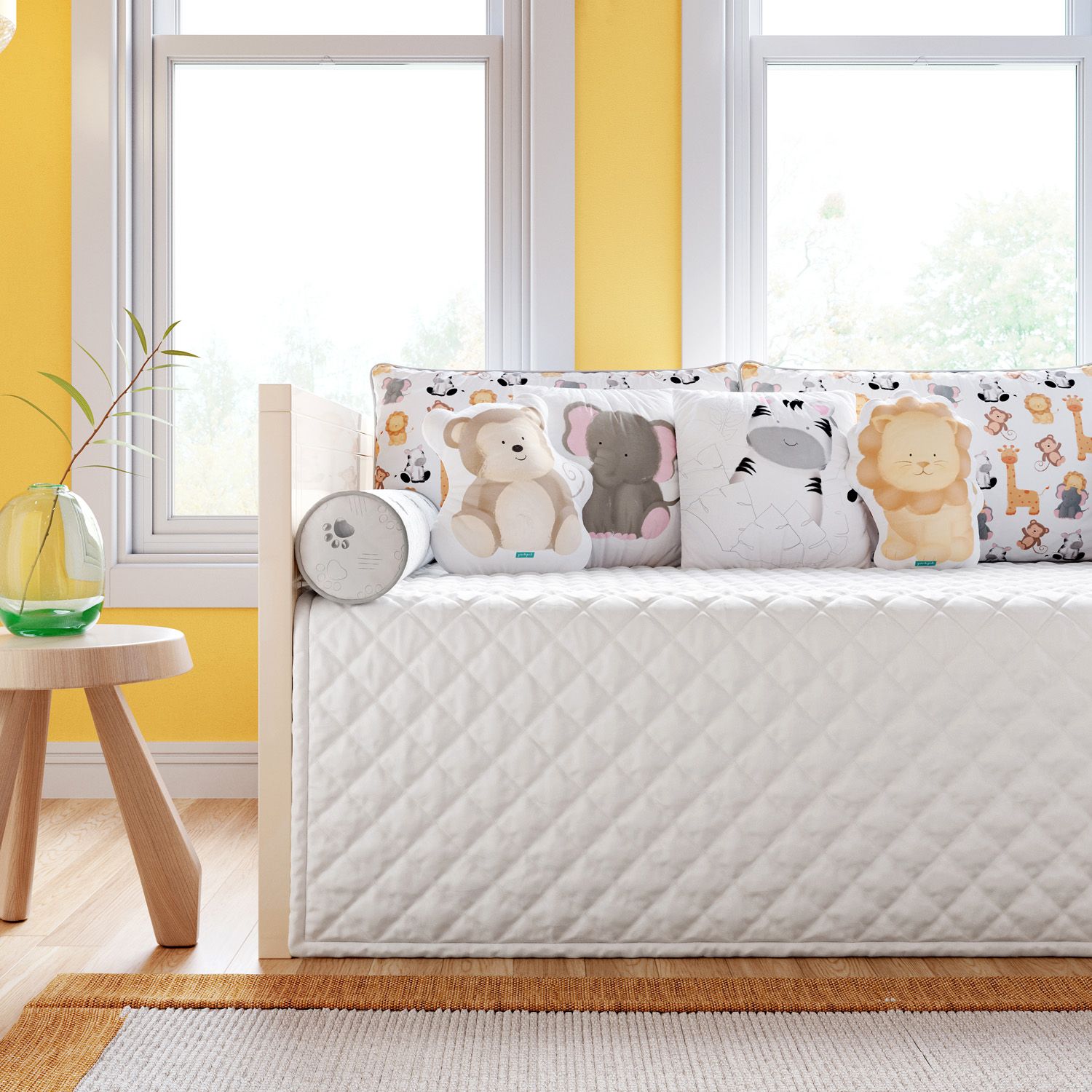 Kit Cama Babá Safári Aquarela