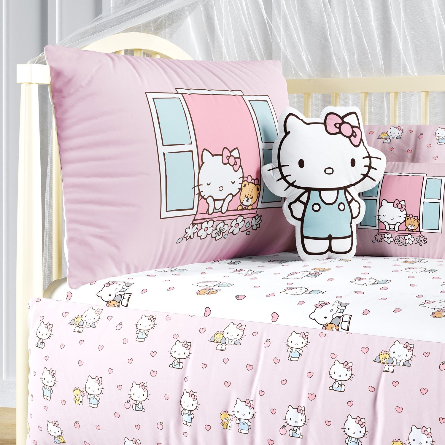 Kit Berço Hello Kitty Rosa