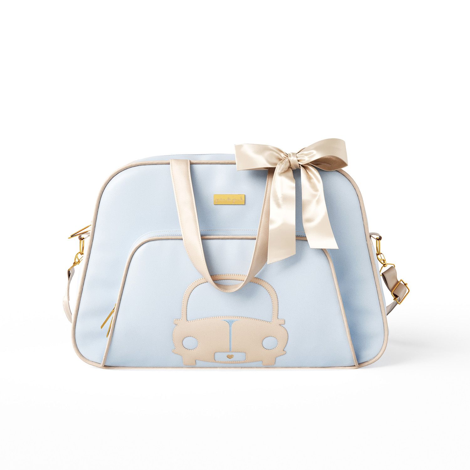 Bolsa Maternidade Carrinhos Azul Bebê 45cm