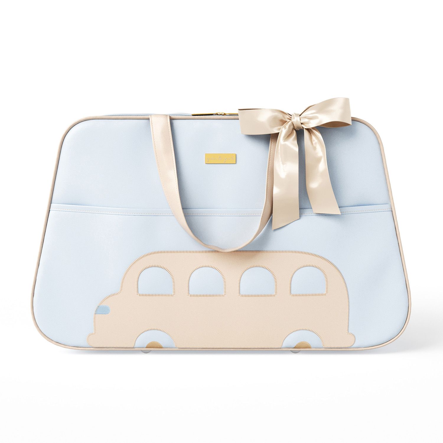 Mala Maternidade Carrinhos Ônibus Azul Bebê 55cm