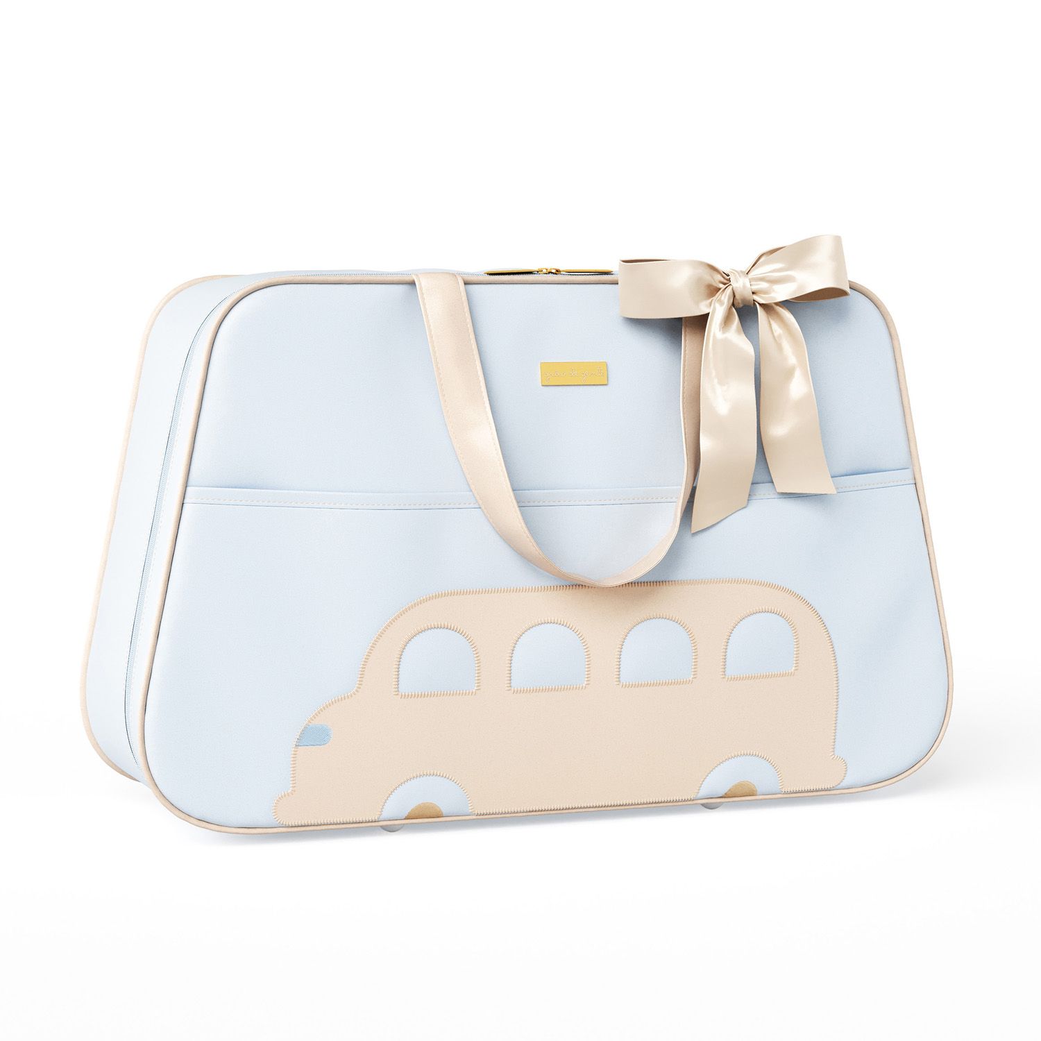 Mala Maternidade Carrinhos Ônibus Azul Bebê 55cm