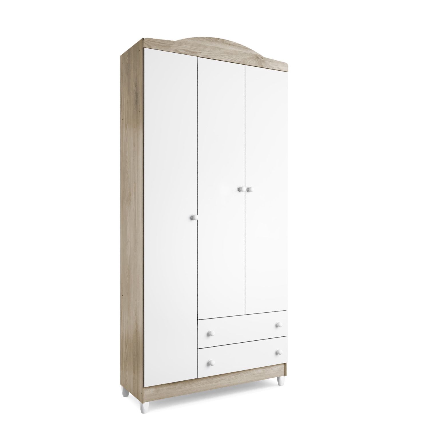 Guarda Roupa Infantil Branco 3 Portas Meli — vista alternativa