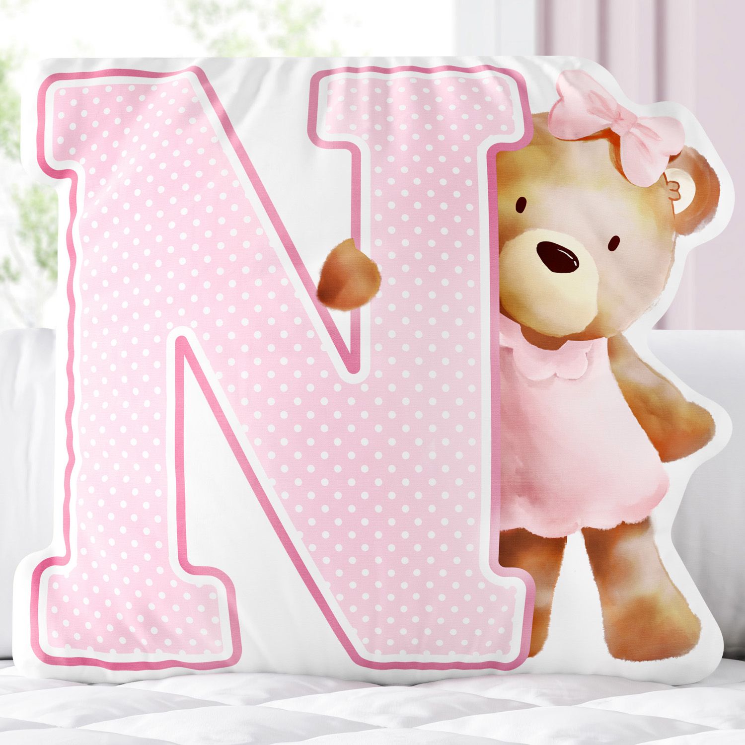 Almofada Ursinha Letras de A a Z