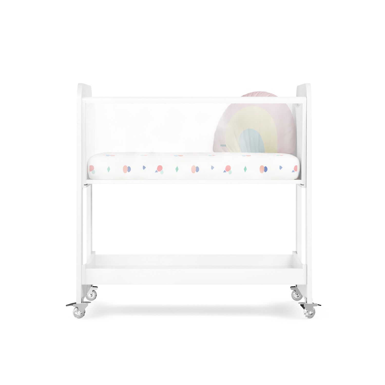 Mini Berço Branco Moisés + Mini Colchão Brinde