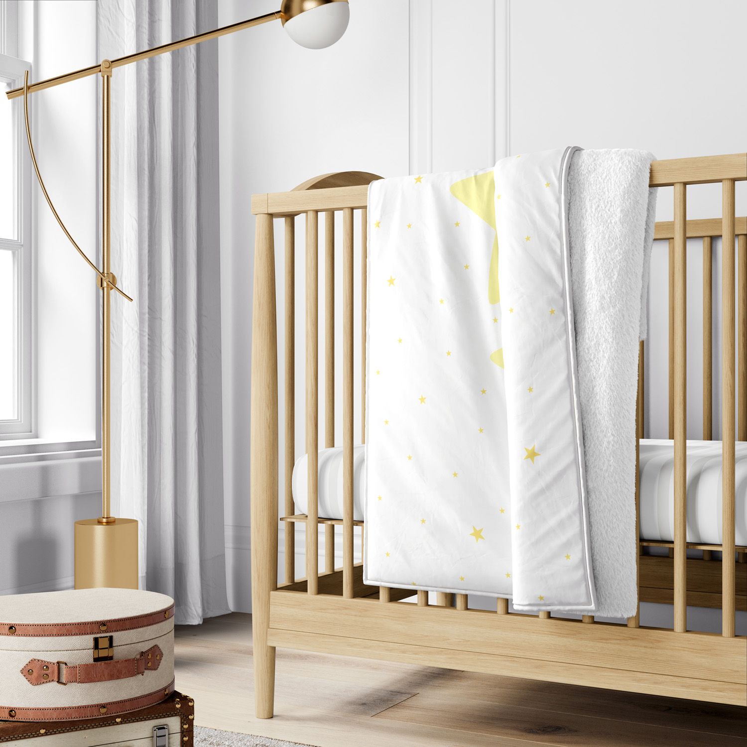 Cobertor Dupla Face com Soft Estrelinha Sorridente Azul 1M