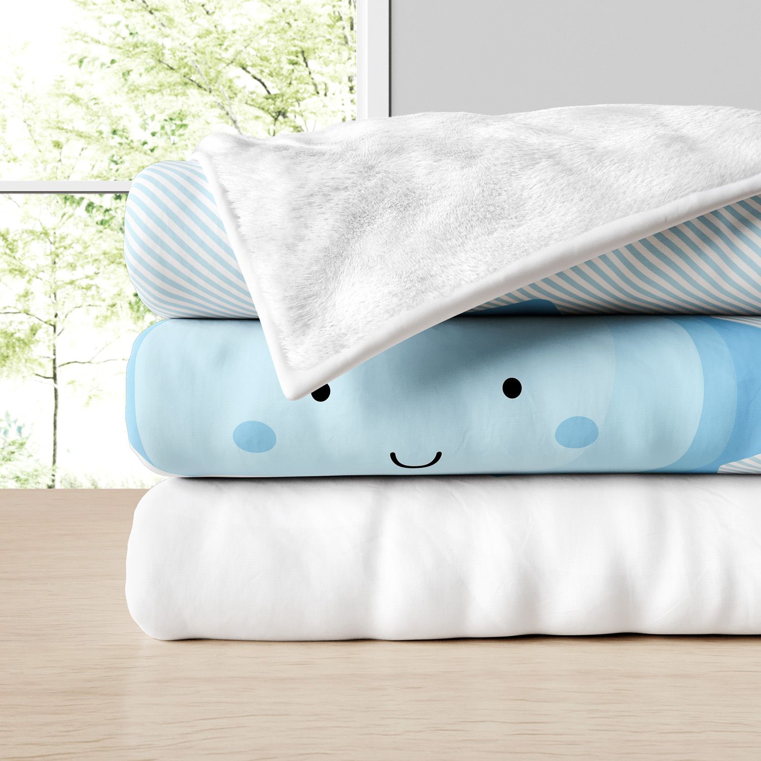 Cobertor Nuvem de Algodão Amarelo 1M