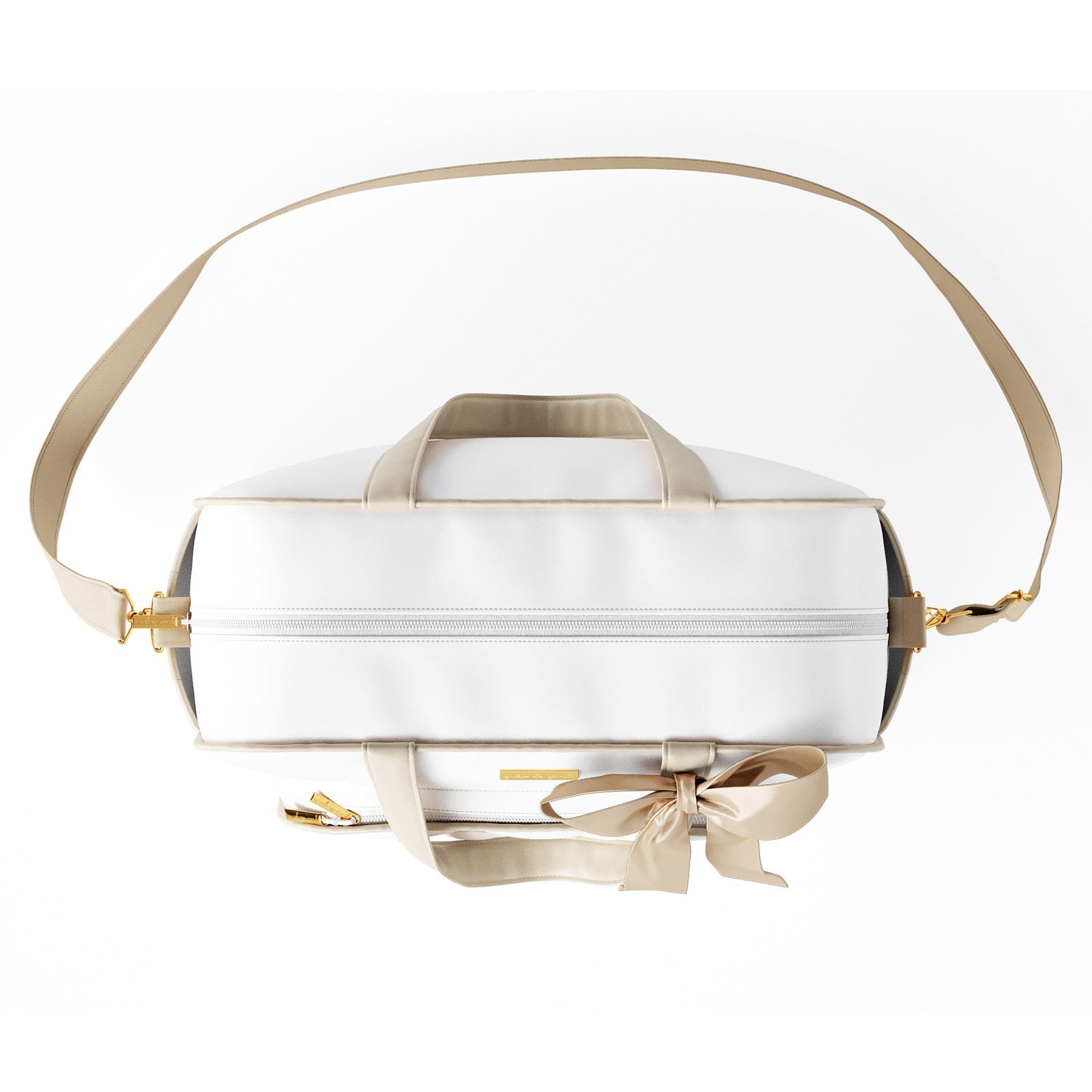 Bolsa Maternidade Luxo Azul Marinho e Bege 40cm