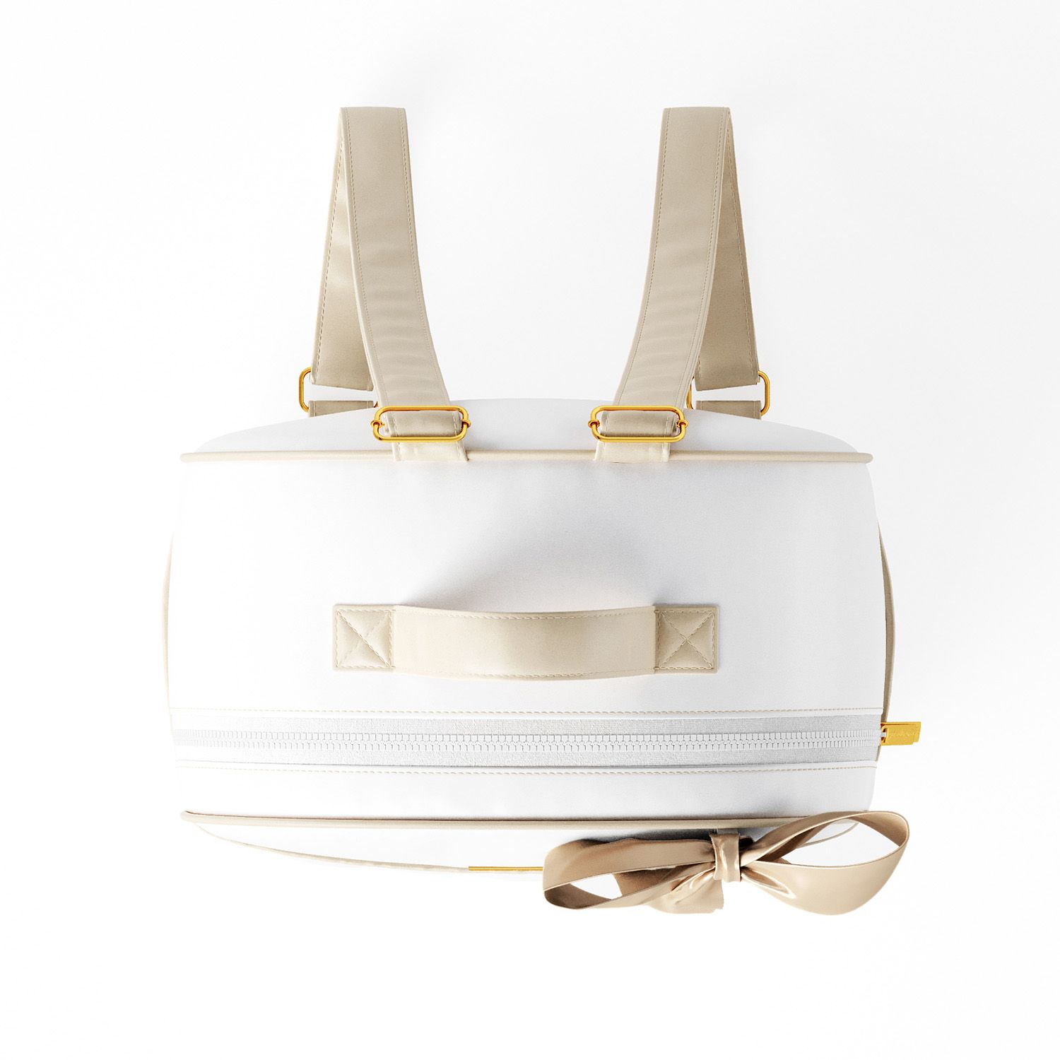 Mochila Maternidade Azul Marinho e Bege Luxo 36cm