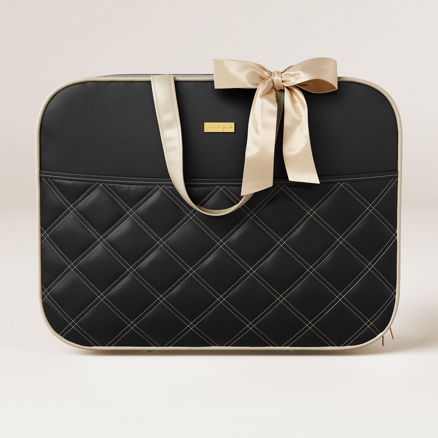 Mala Maternidade Azul Marinho e Bege Luxo 48cm