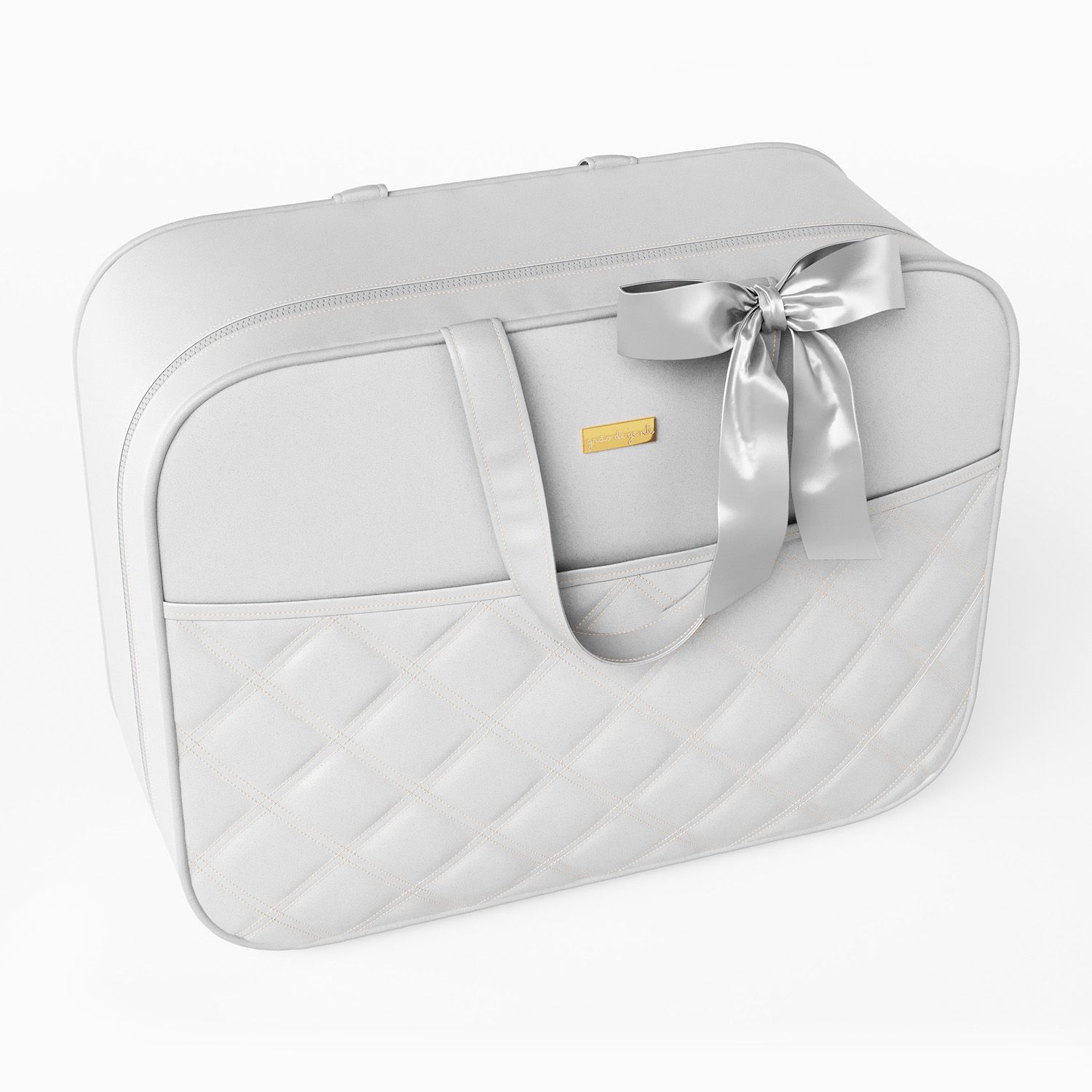 Mala Maternidade Azul Marinho e Bege Luxo 48cm