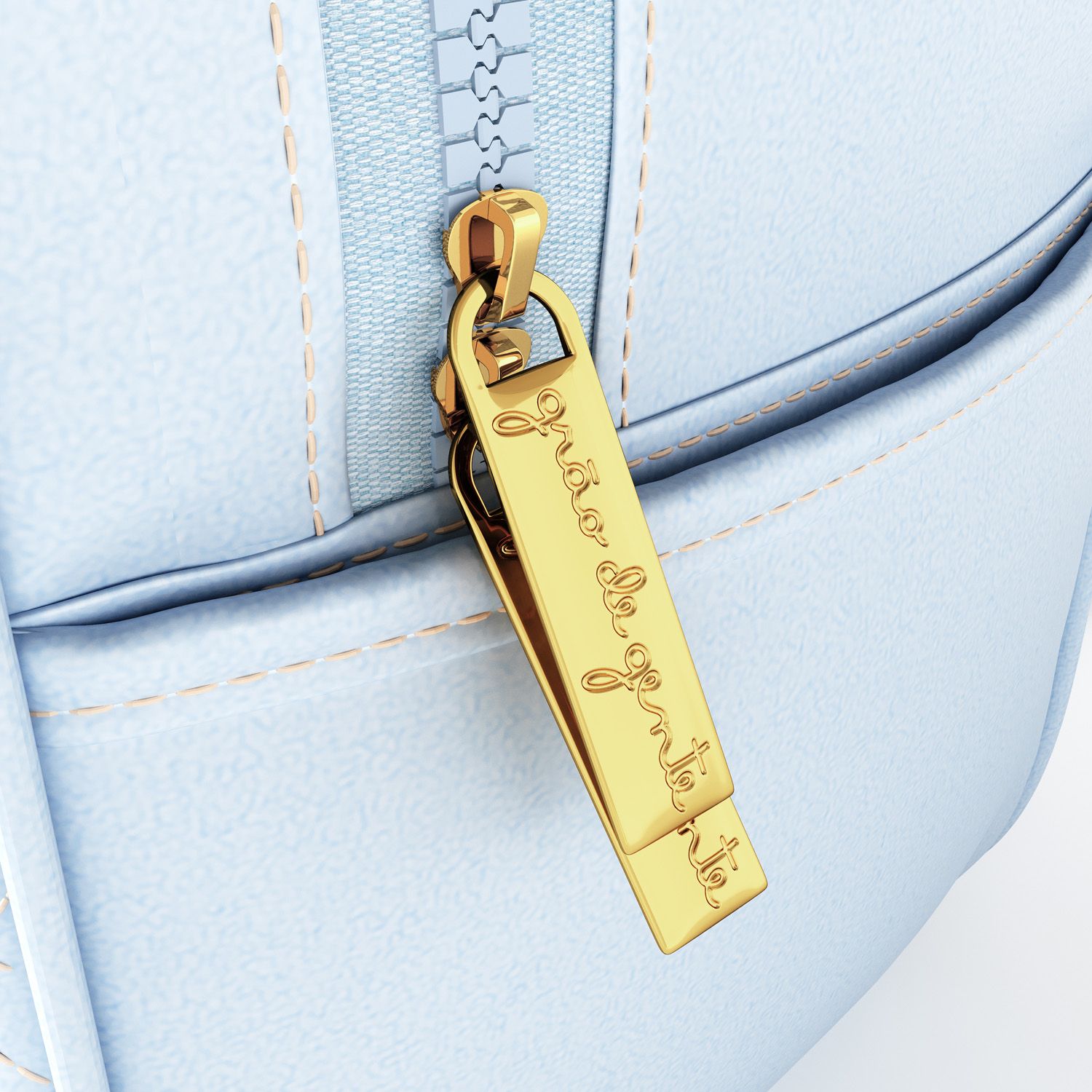 Mochila Maternidade Azul Marinho e Bege Luxo 36cm