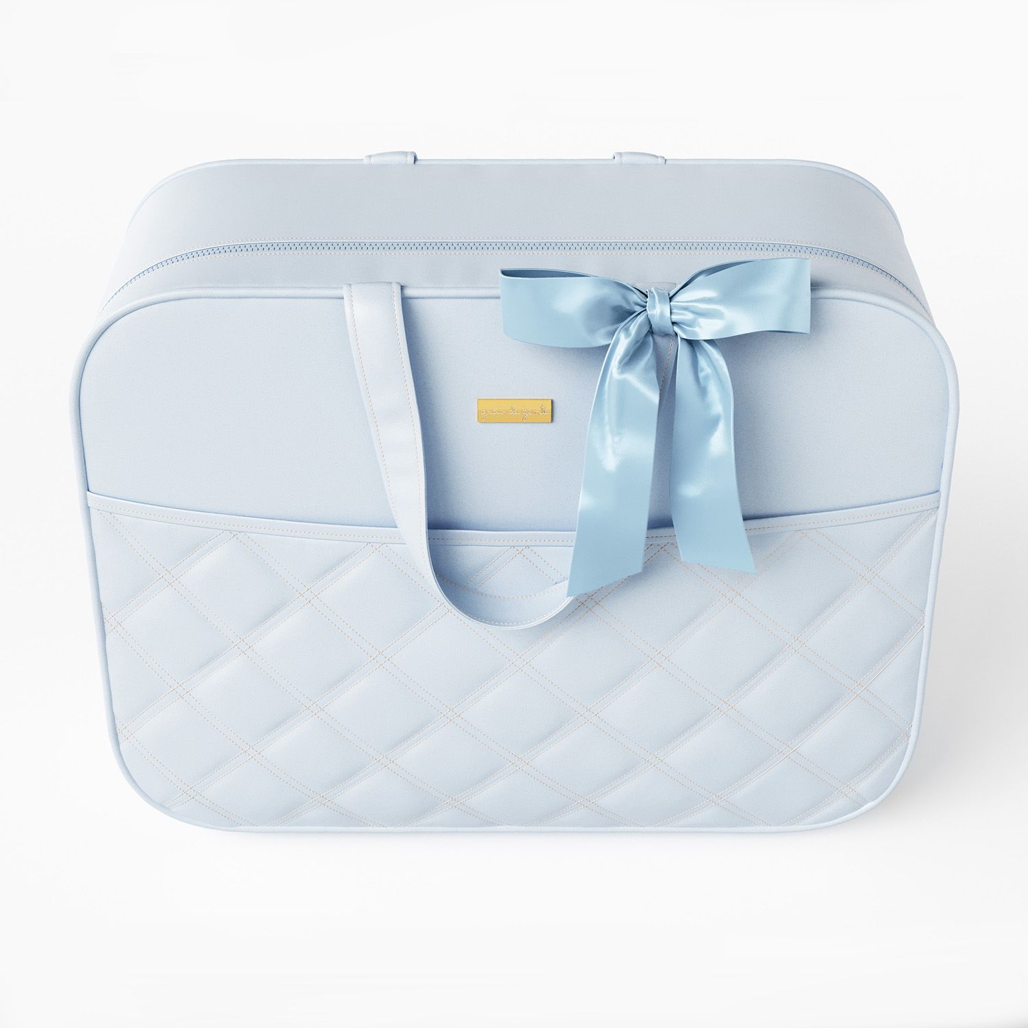 Mala Maternidade Azul Marinho e Bege Luxo 48cm