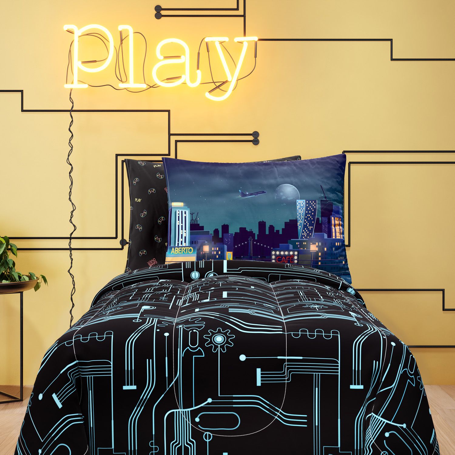 Kit Cama Infantil Solteiro Gamer