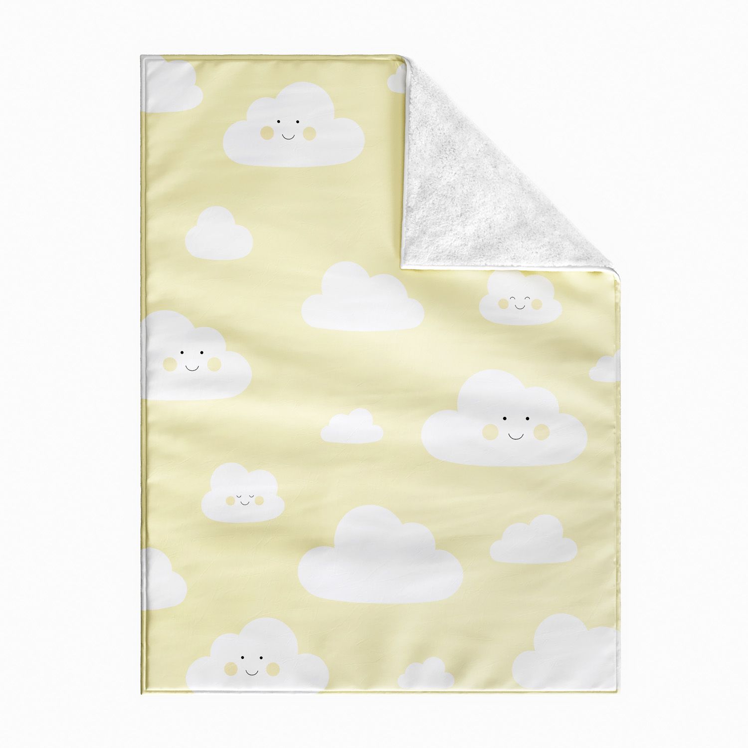 Cobertor Dupla Face com Soft Amiguinho Nuvem Azul 1M