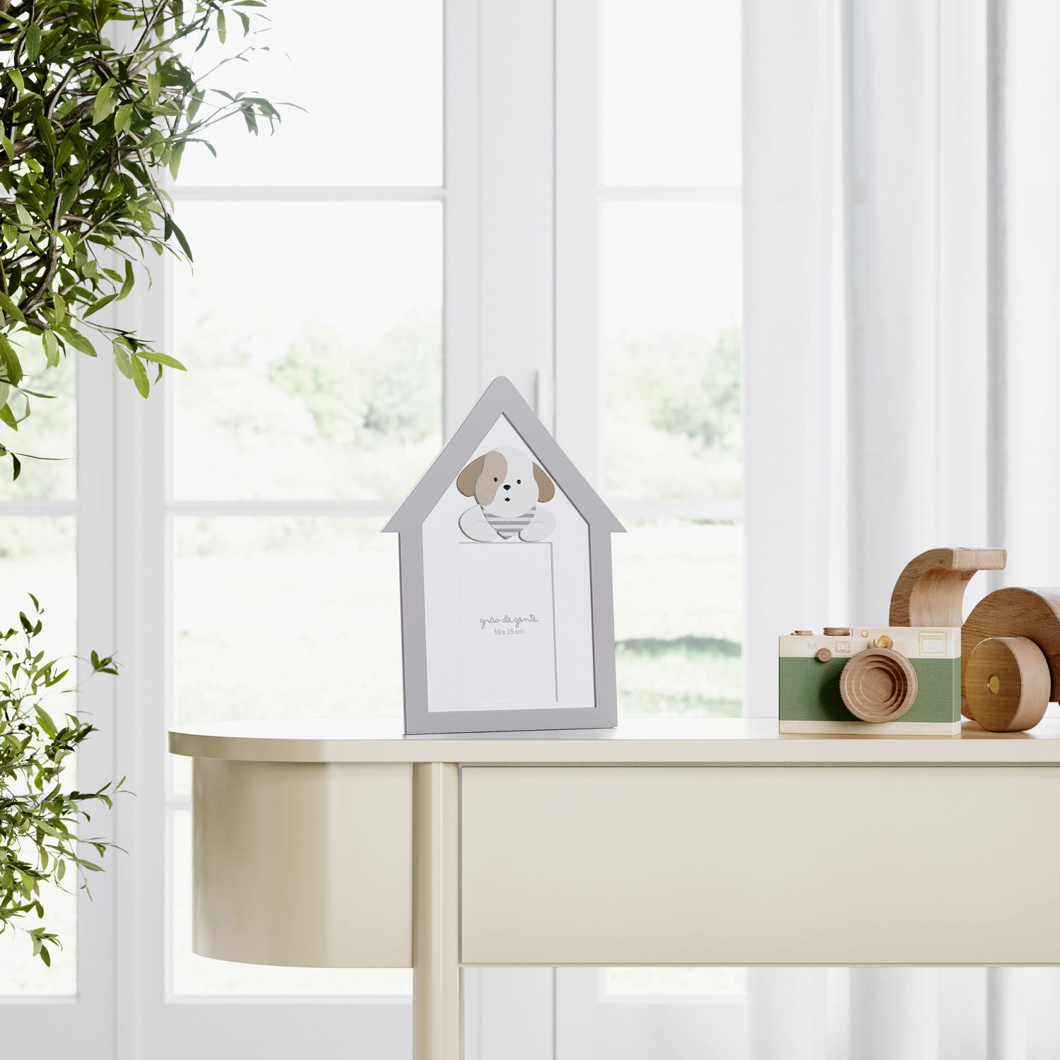 Porta Retrato MDF Cachorrinhos 10cm x 15cm