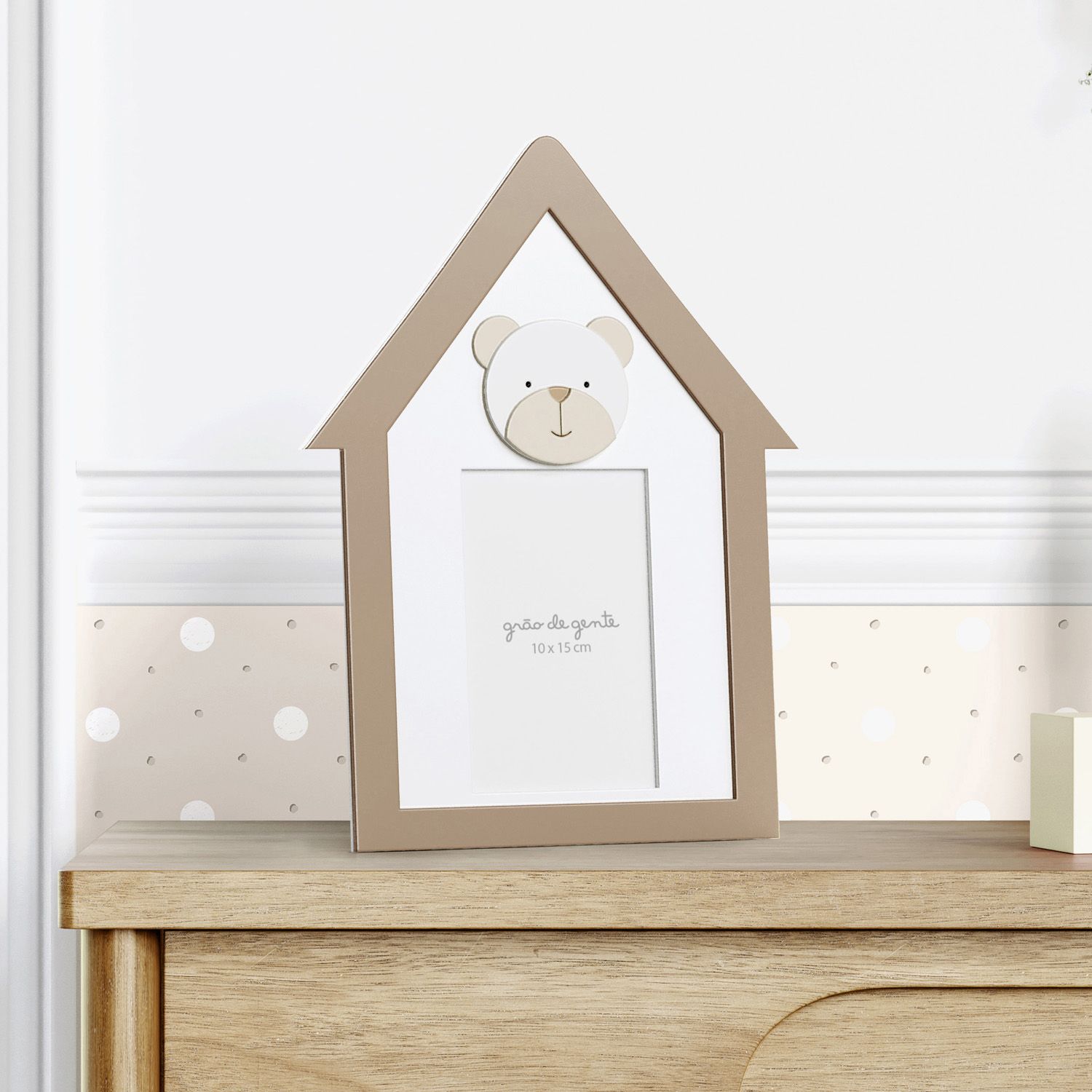 Porta Retrato MDF Branco Clássico 10cm x 15cm