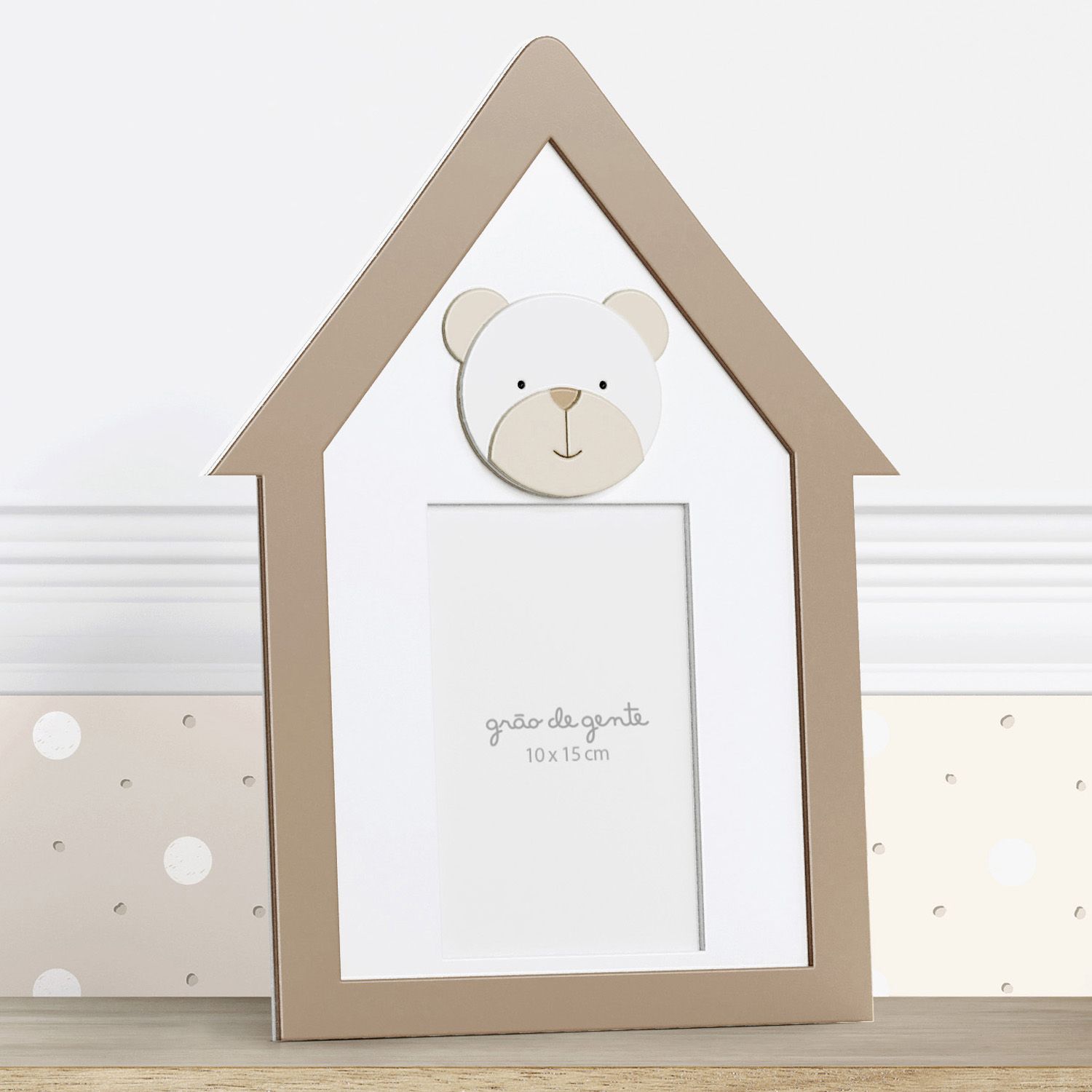 Porta Retrato MDF Branco Clássico 10cm x 15cm