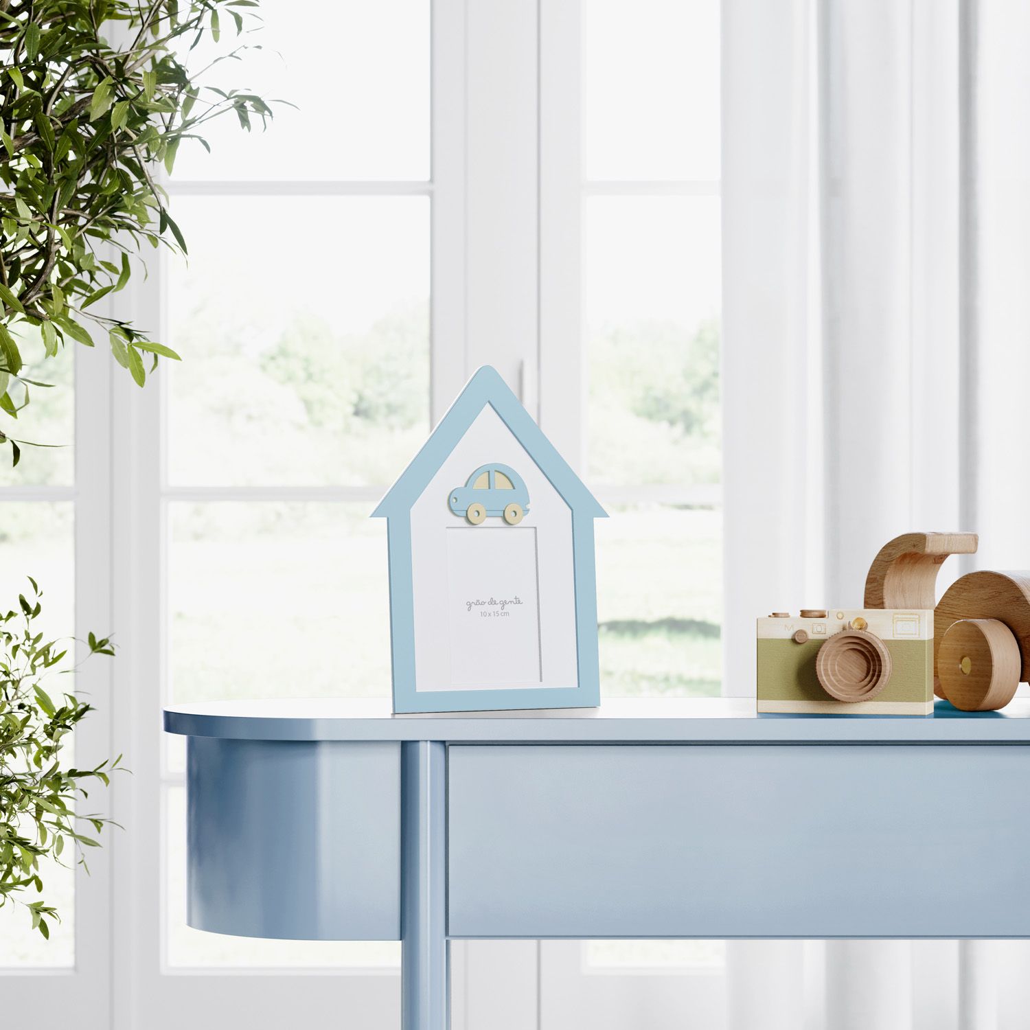 Porta Retrato MDF Carrinhos 10cm x 15cm