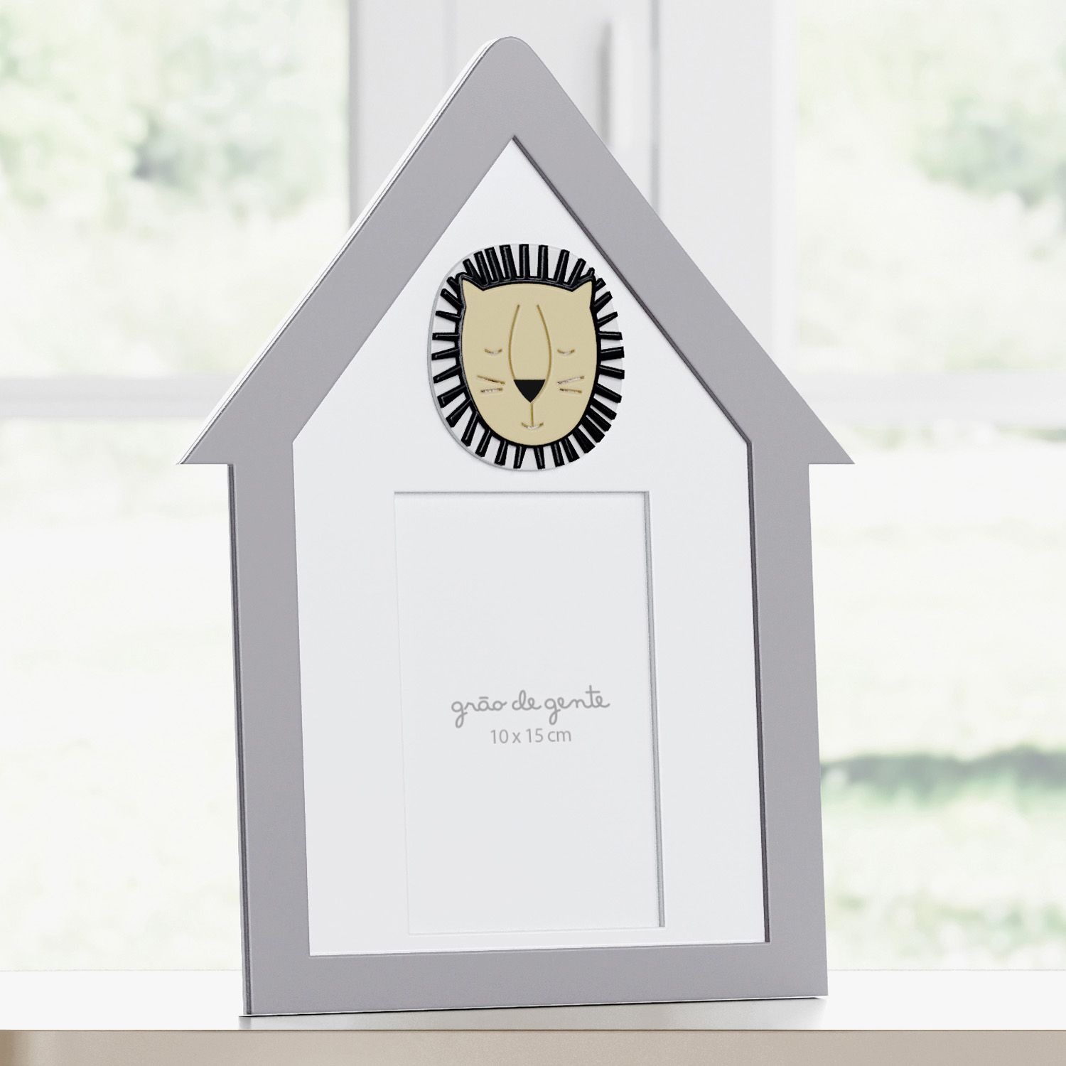 Porta Retrato MDF Floresta Branco e Preto 10cm x 15cm