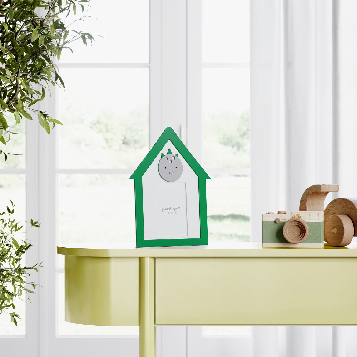 Porta Retrato MDF Amiguinhos Dino 10cm x 15cm